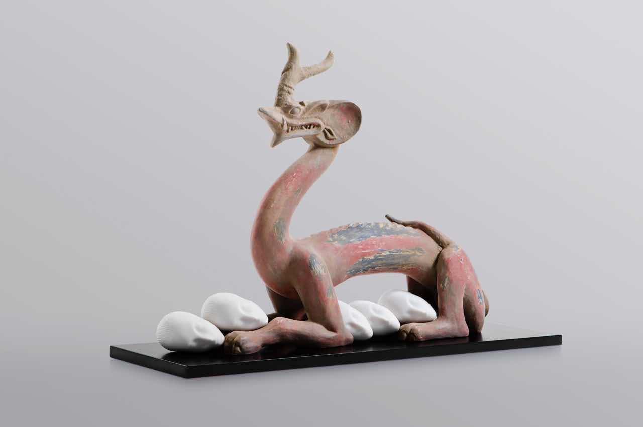 XU ZHEN®, Eternity - Six Dynasties Period Painted Earthenware Dragon, Sleeping Muse, 2017