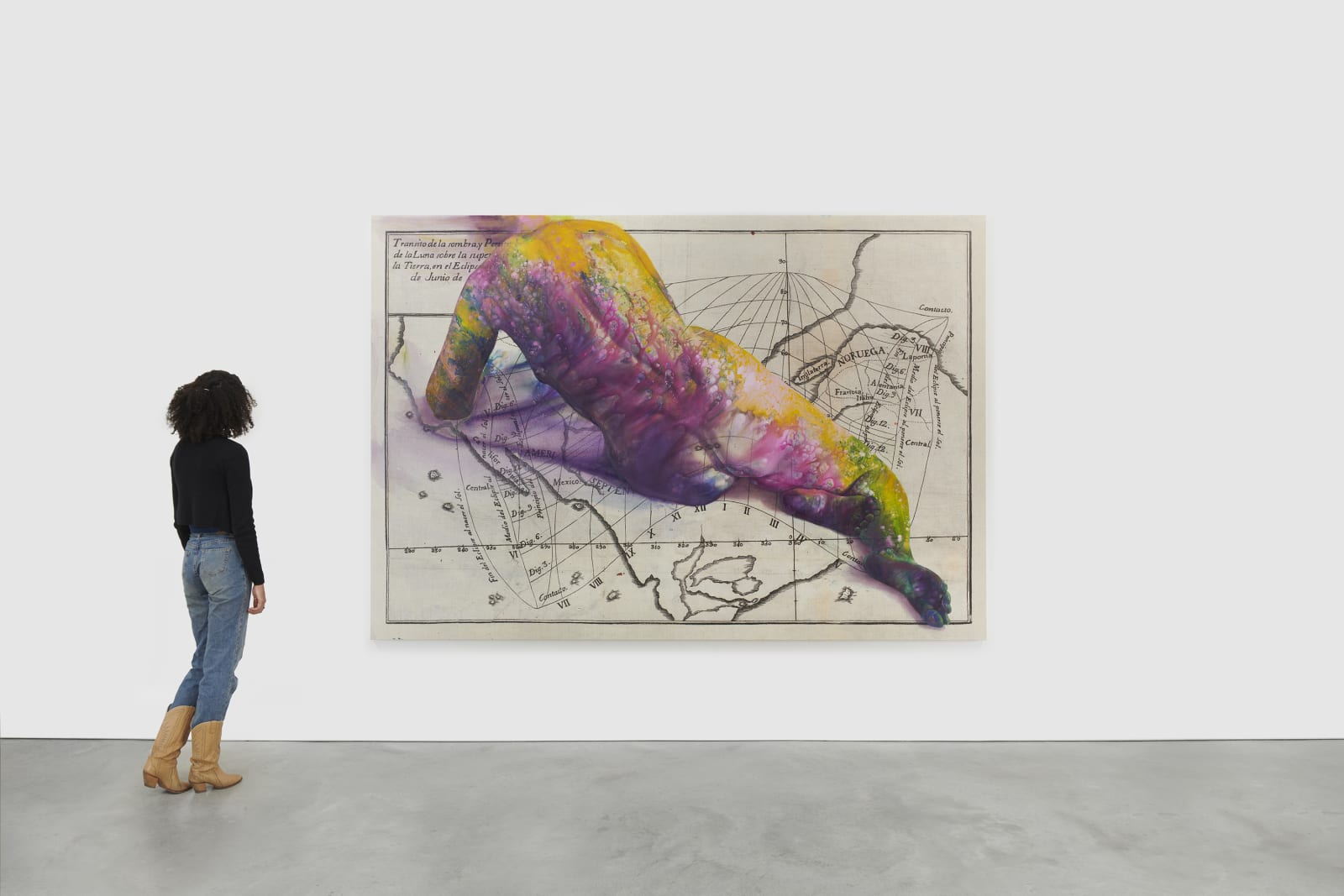 FIRELEI BÁEZ, Untitled (Transito de la sombra y penumbra de la Luna sobre la superficie de la Tierra), 2021