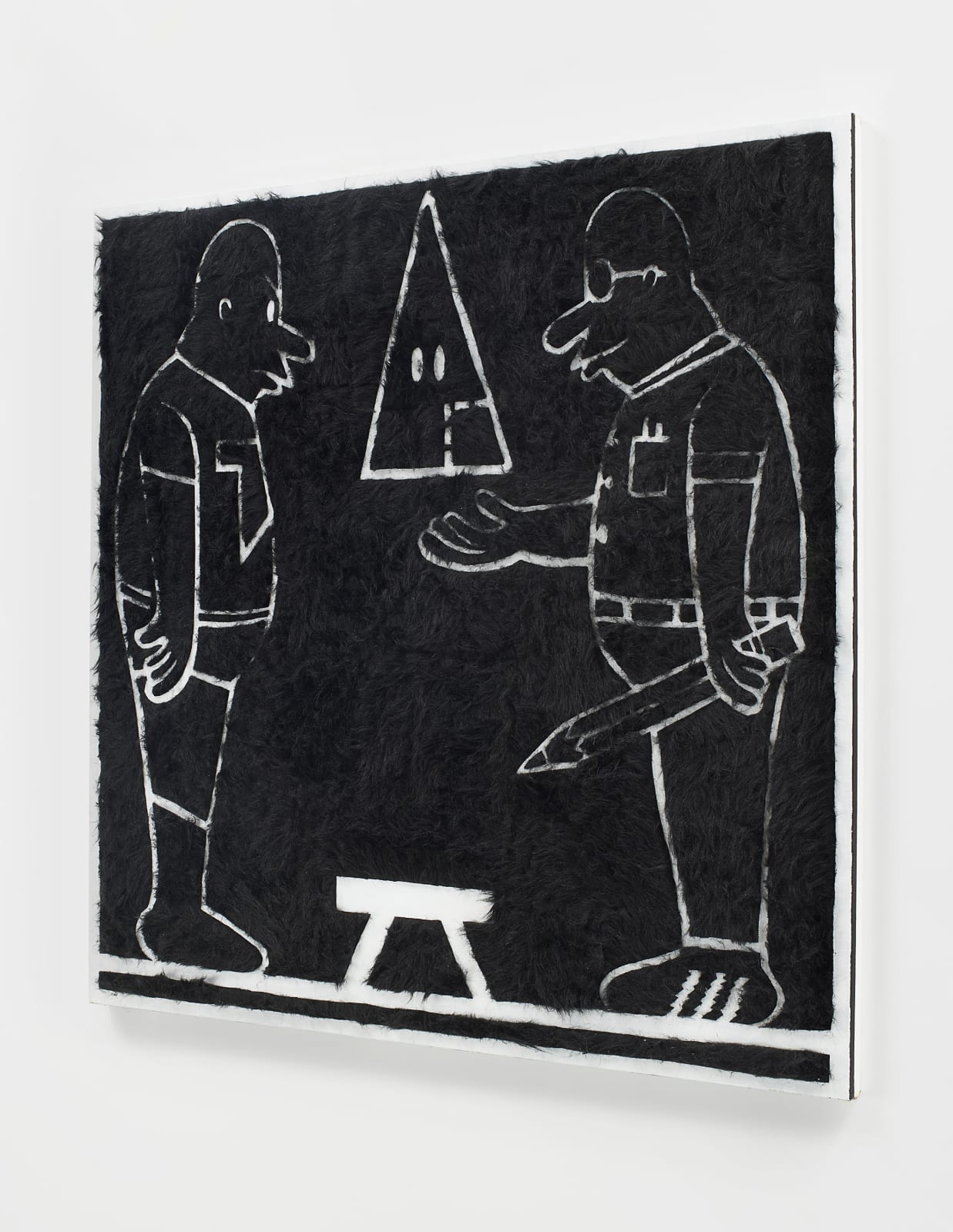 TRENTON DOYLE HANCOCK, Step and Screw: West End Scrap (Four Foot Furry Face Off), 2021