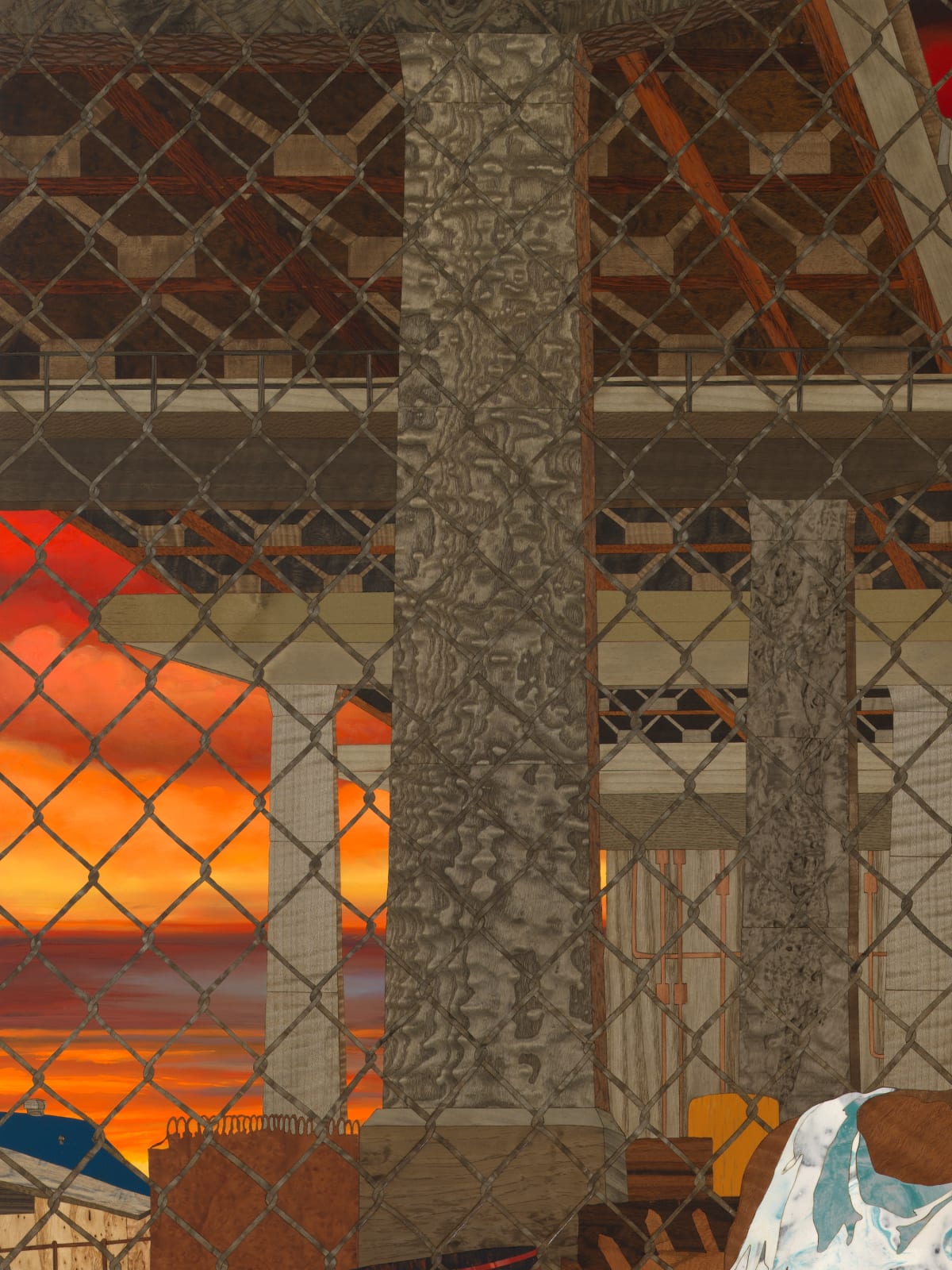 ALISON ELIZABETH TAYLOR, Anthony Cuts under the Wburg Bridge, Sunset, 2021
