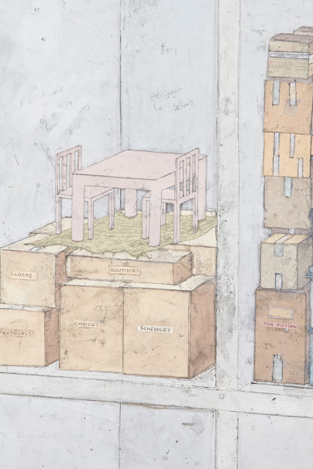SIMON EVANS AND SARAH LANNAN, This American Dollhouse Storage, 2023