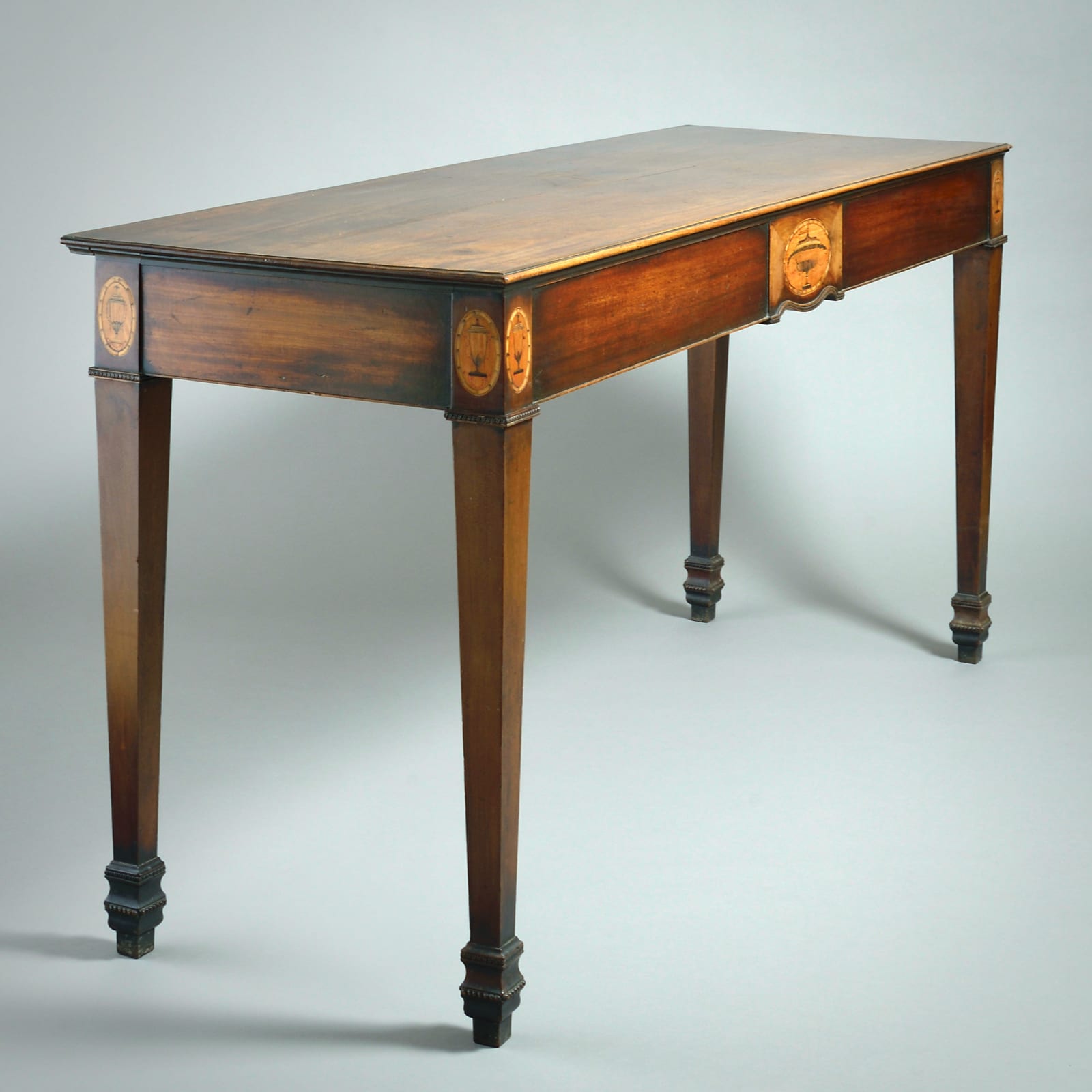 IRISH GEORGE III MARQUETRY-INLAID MAHOGANY SIDE TABLE