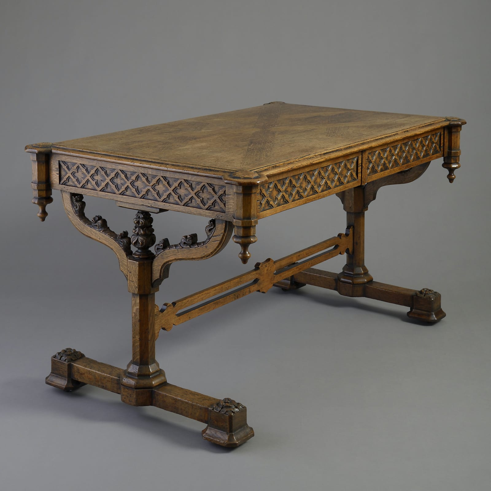 George IV Gothic Oak Writing-Table