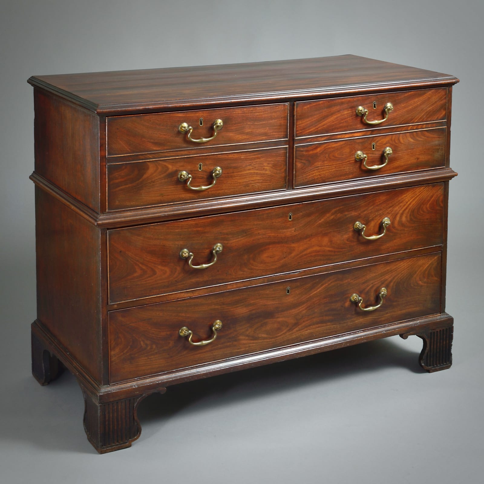 MASSIVE GEORGE III MAHOGANY CHEST-OF-DRAWERS