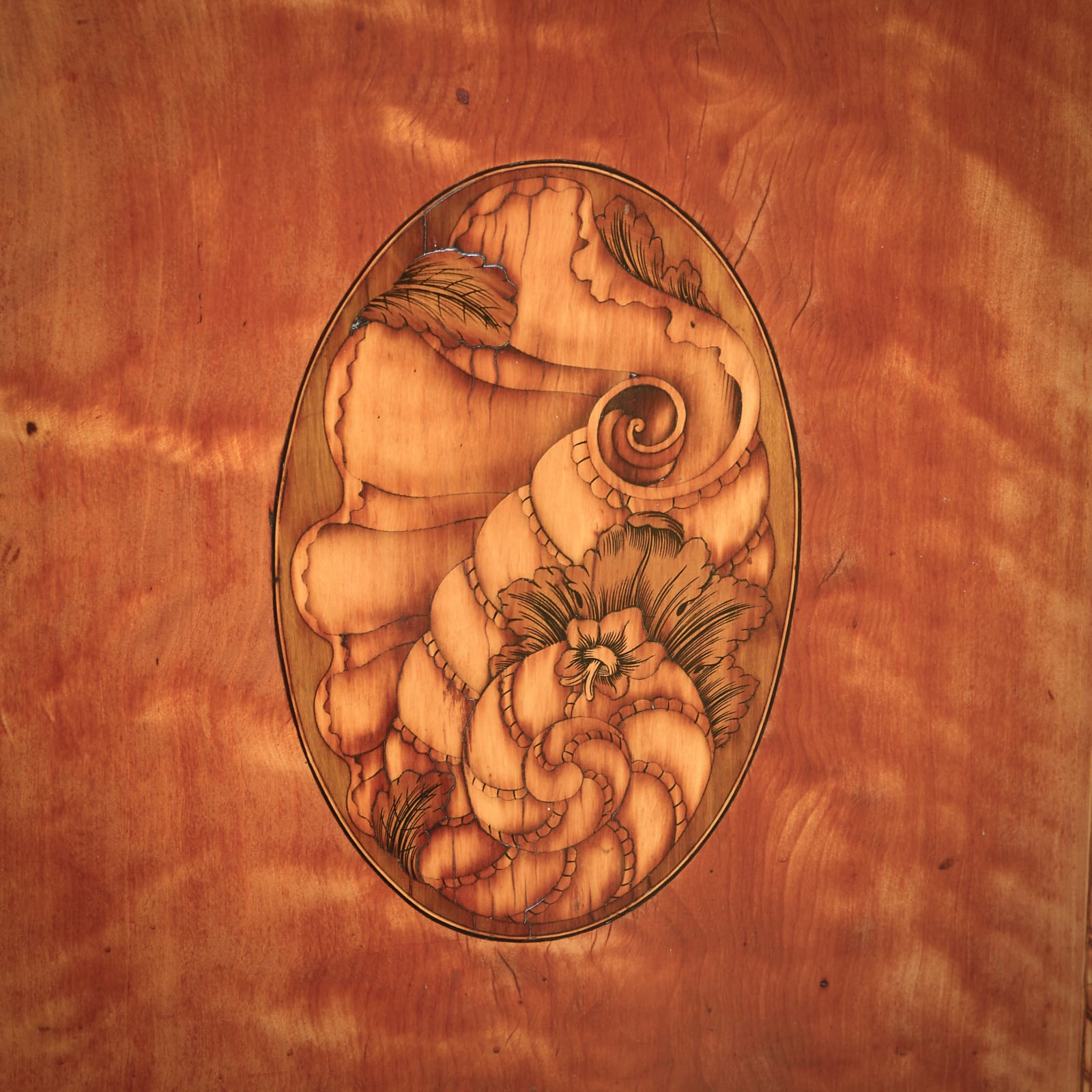 GEORGE III SATINWOOD, AMARANTH AND MARQUETRY COMMODE BY GILLOWS
