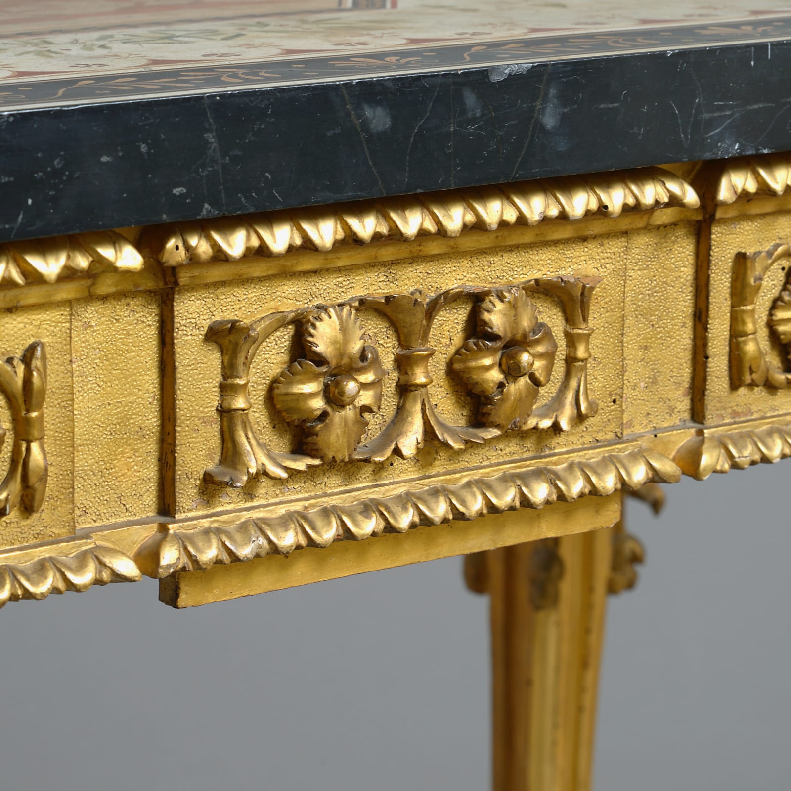 ROMAN GILT-WOOD SIDE TABLE WITH IT’S ORIGINAL SCAGLIOLA TOP