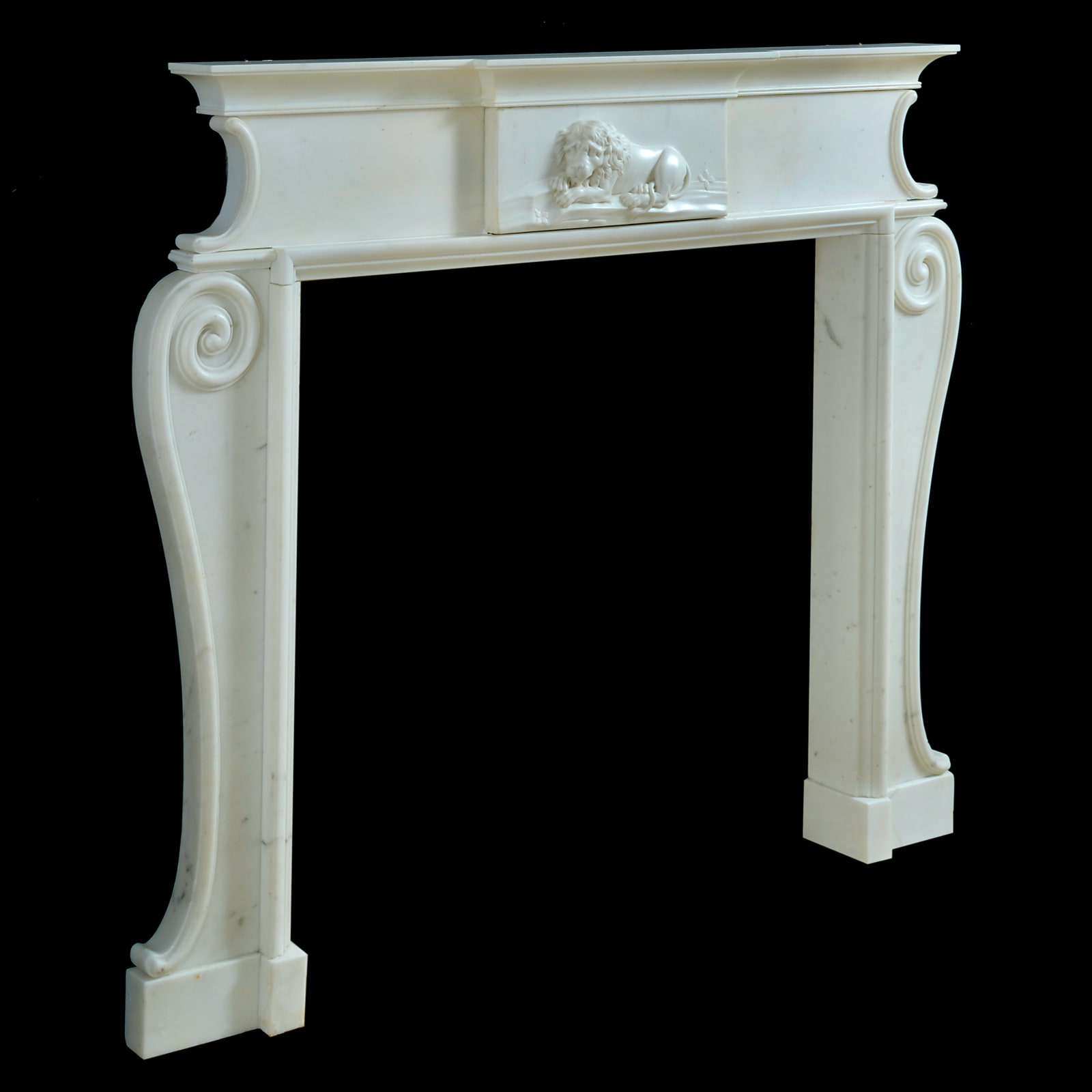EXCEPTIONAL EARLY NEO-CLASSICAL STATUARY MARBLE CHIMNEYPIECE