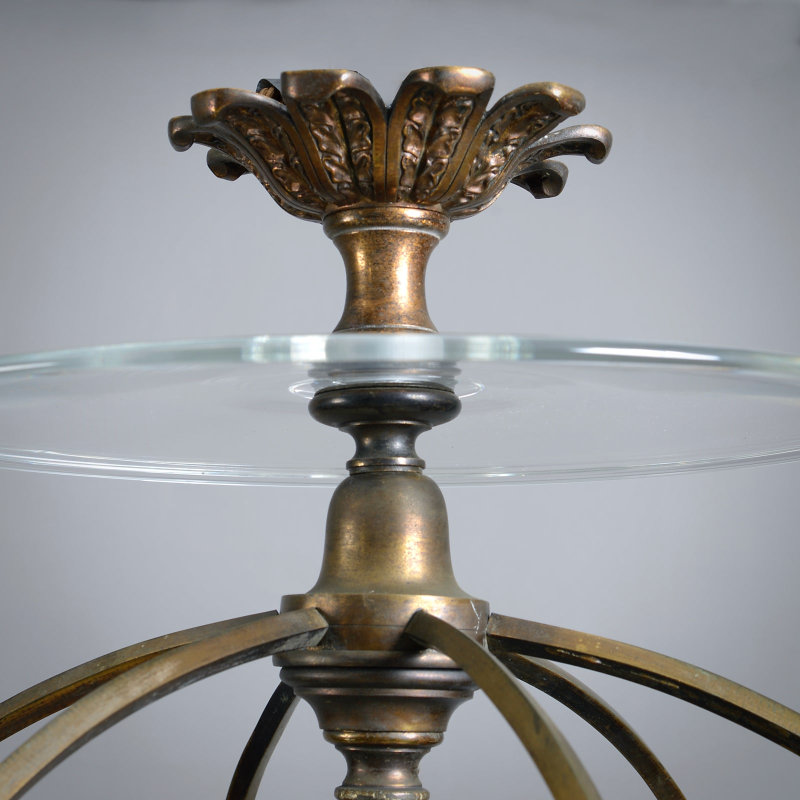 EXCEPTIONAL AND LARGE REGENCY LACQUERED BRASS LANTERN