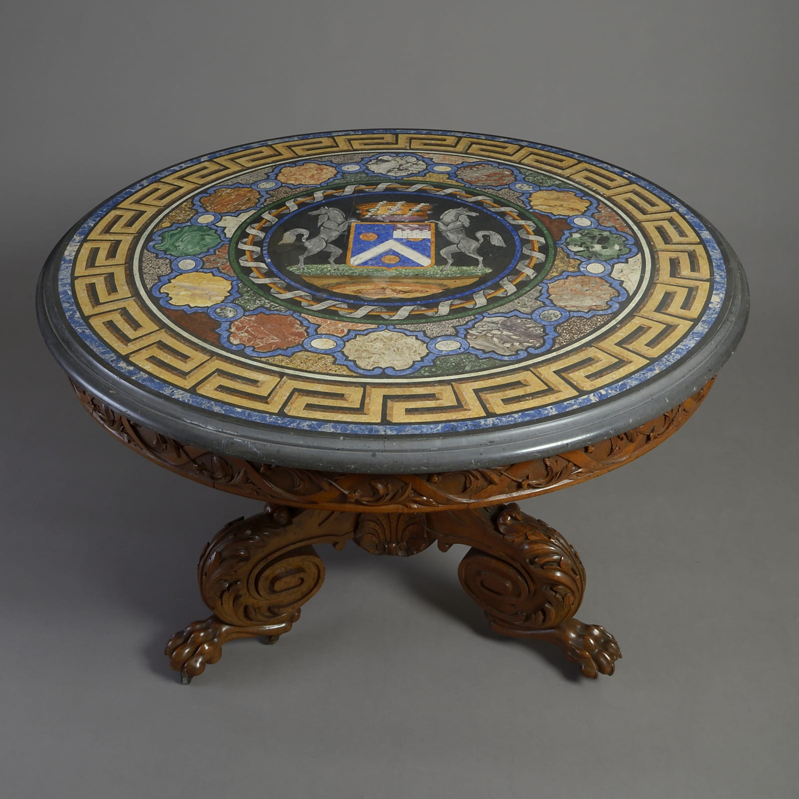 Provençal Walnut and Scagliola Centre Table