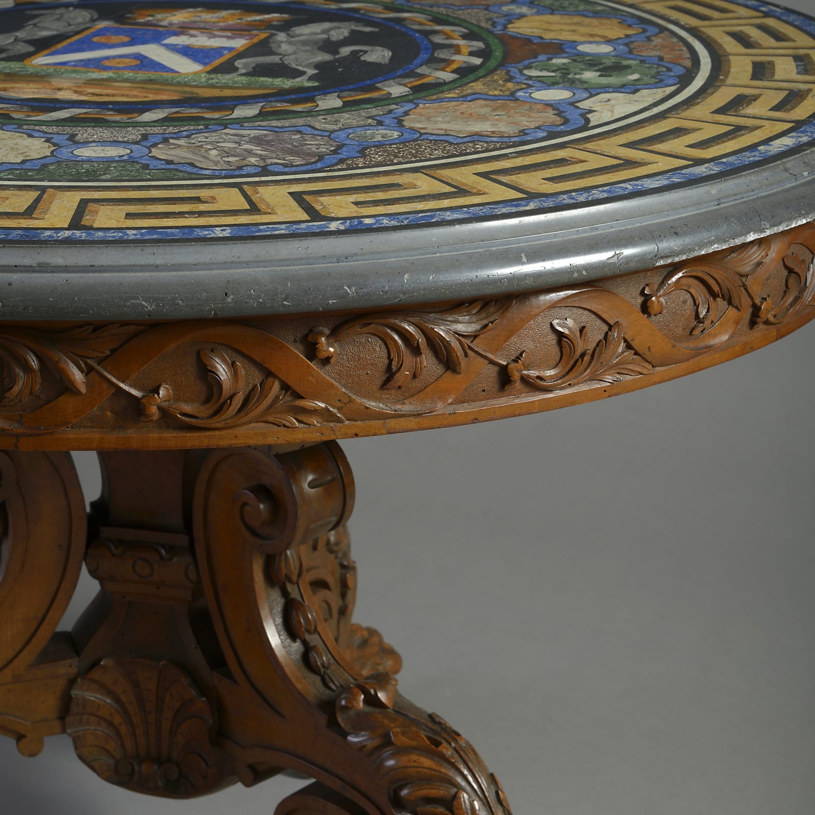 Provençal Walnut and Scagliola Centre Table