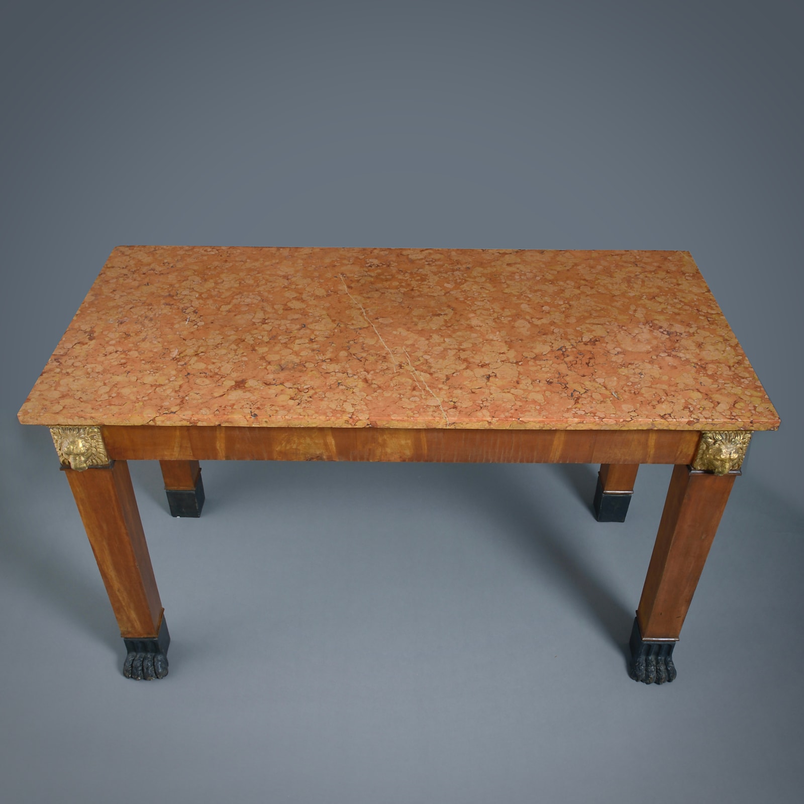 Tuscan Parcel-Gilt Fruitwood Side Table
