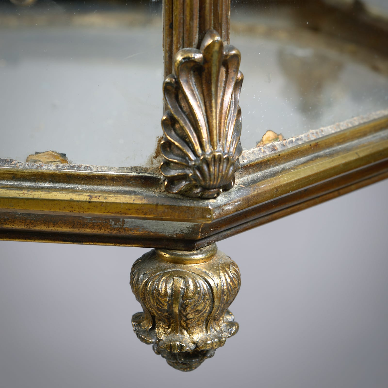 EXCEPTIONAL AND LARGE REGENCY LACQUERED BRASS LANTERN