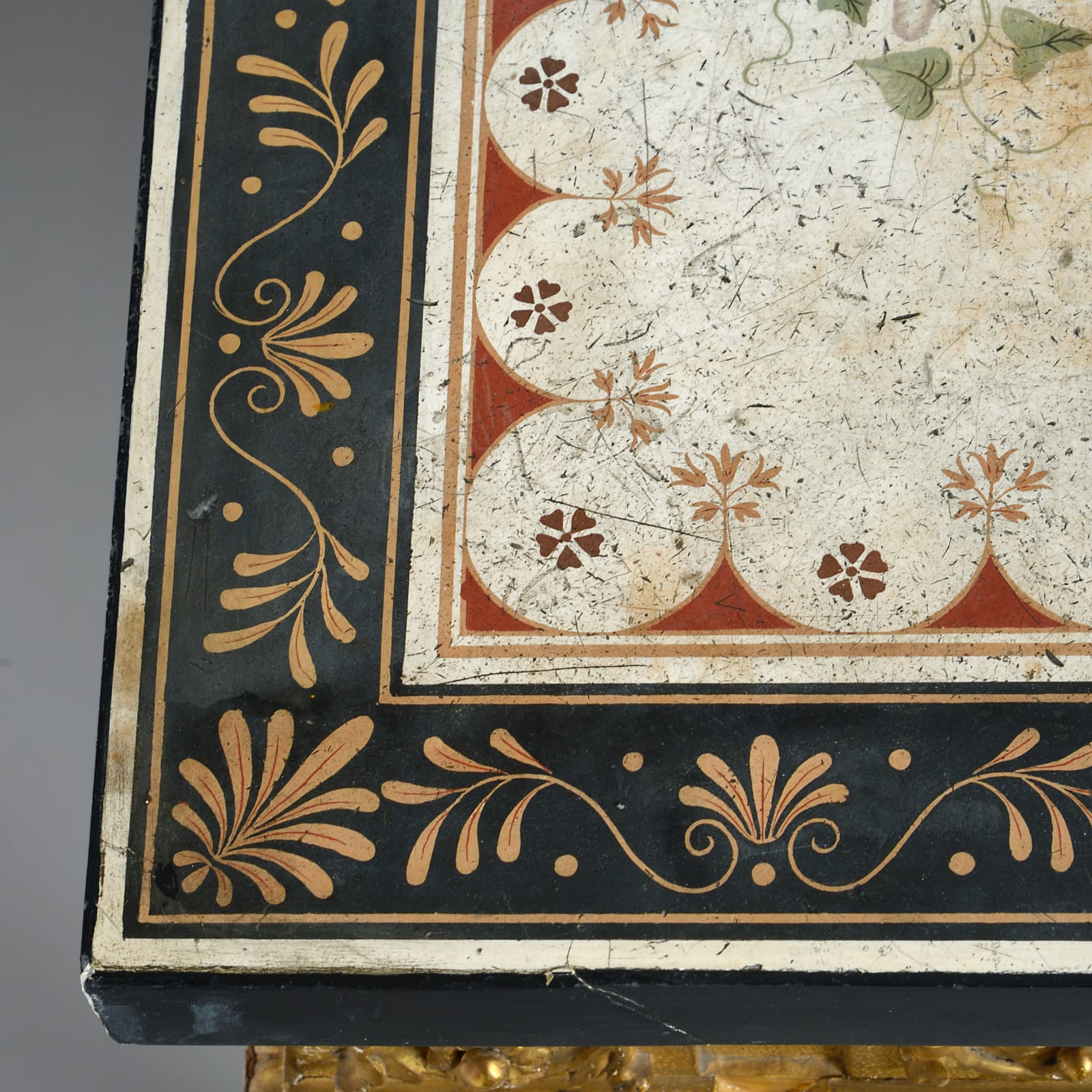 ROMAN GILT-WOOD SIDE TABLE WITH IT’S ORIGINAL SCAGLIOLA TOP