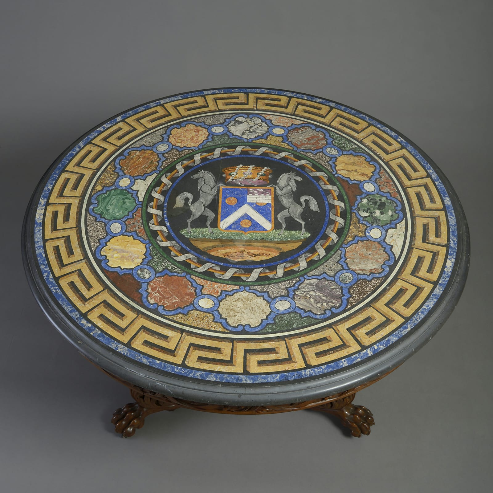 Provençal Walnut and Scagliola Centre Table