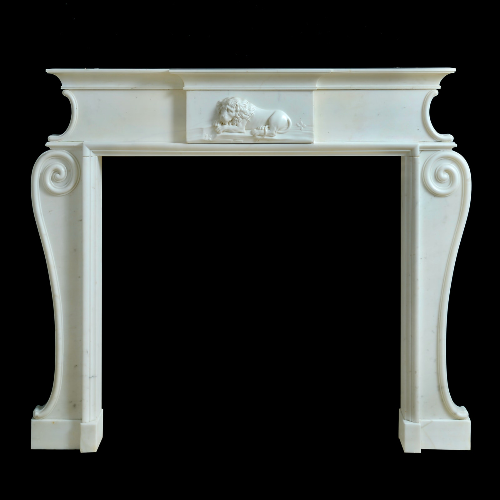 EXCEPTIONAL EARLY NEO-CLASSICAL STATUARY MARBLE CHIMNEYPIECE