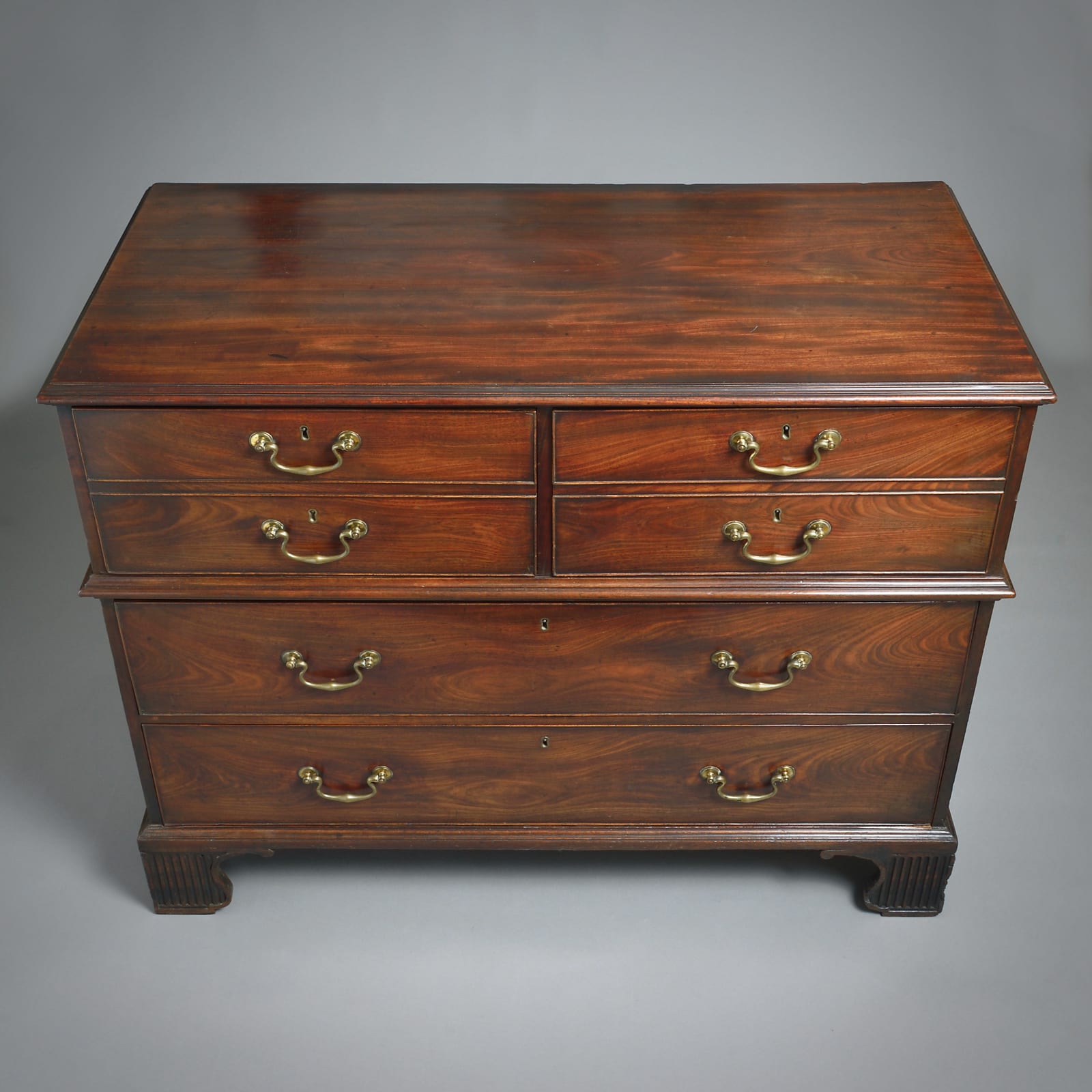 MASSIVE GEORGE III MAHOGANY CHEST-OF-DRAWERS