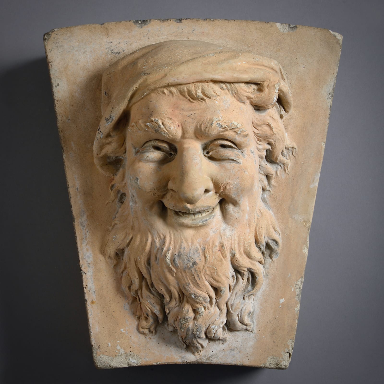 Coade stone key-stone of Democritus