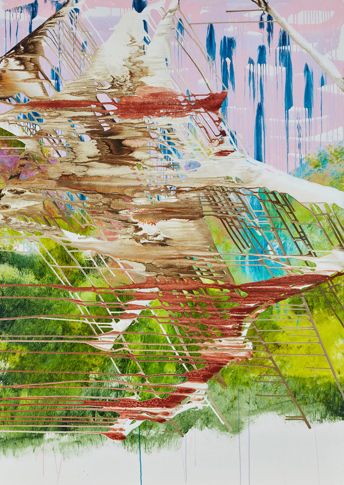 Jan Frederik De Cock, Passing the Alps. [Homage to Joseph Mallord William Turner], 2019