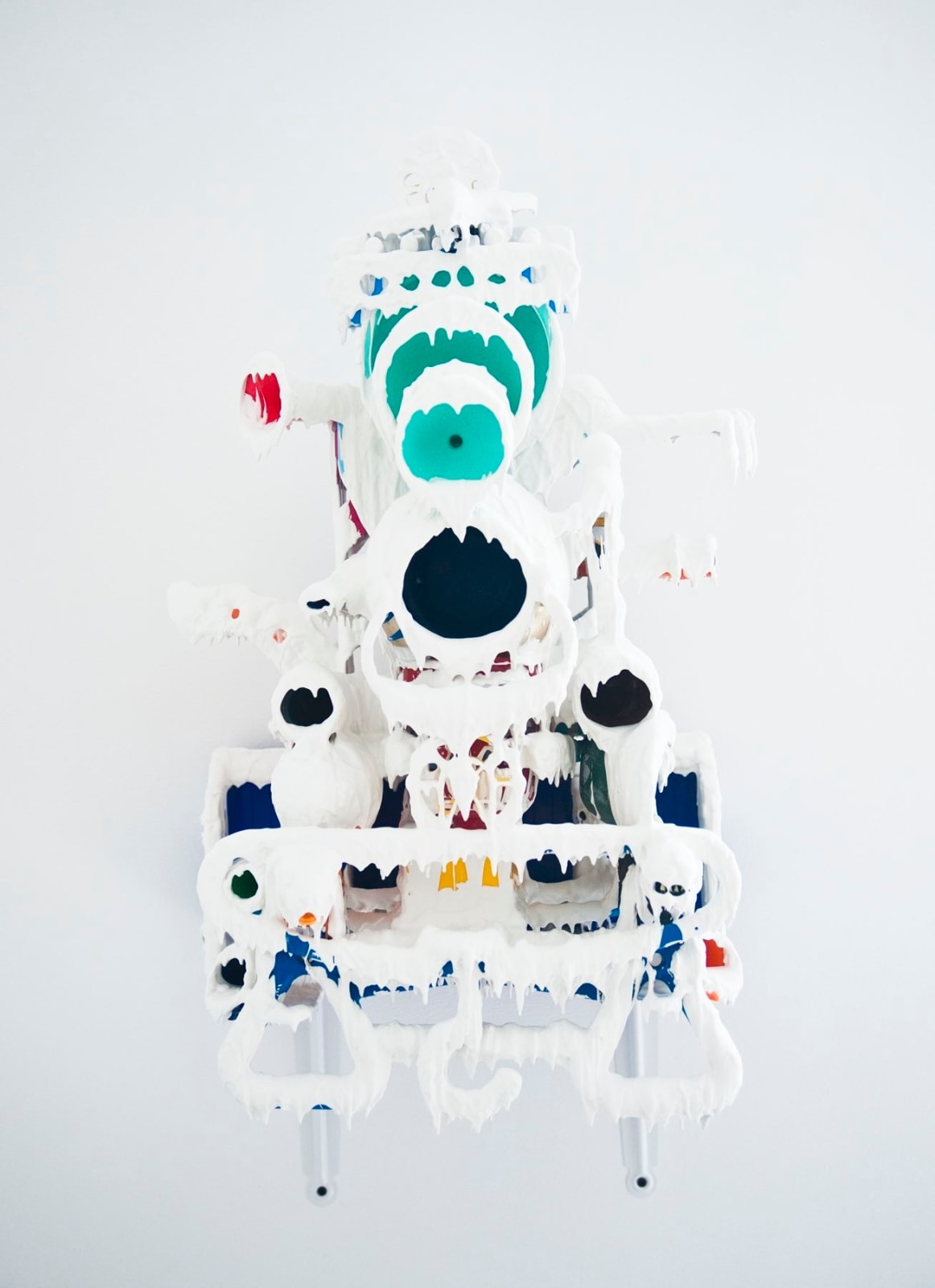 Teppei Kaneuji, White Discharge (Built-up Objects #37), 2014