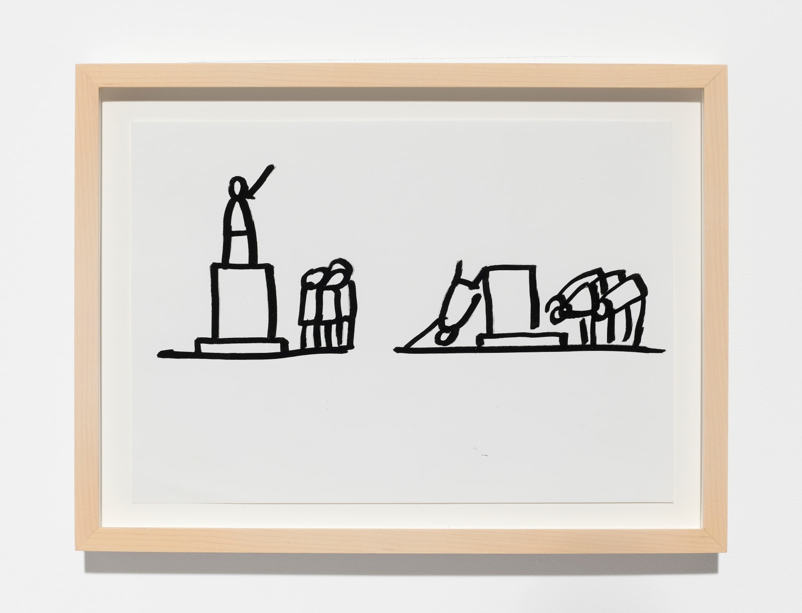 Dan Perjovschi, Toppled Monuments, 2024