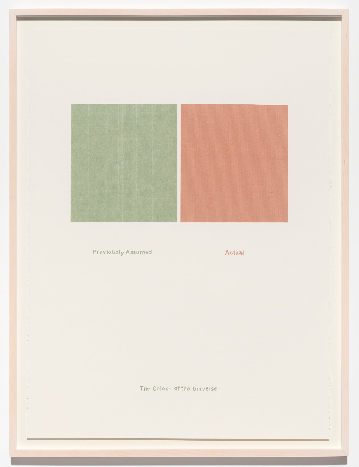 Richard Ibghy & Marilou Lemmens, The Colour of the Universe / Previously Assumed / Actual, 2022
