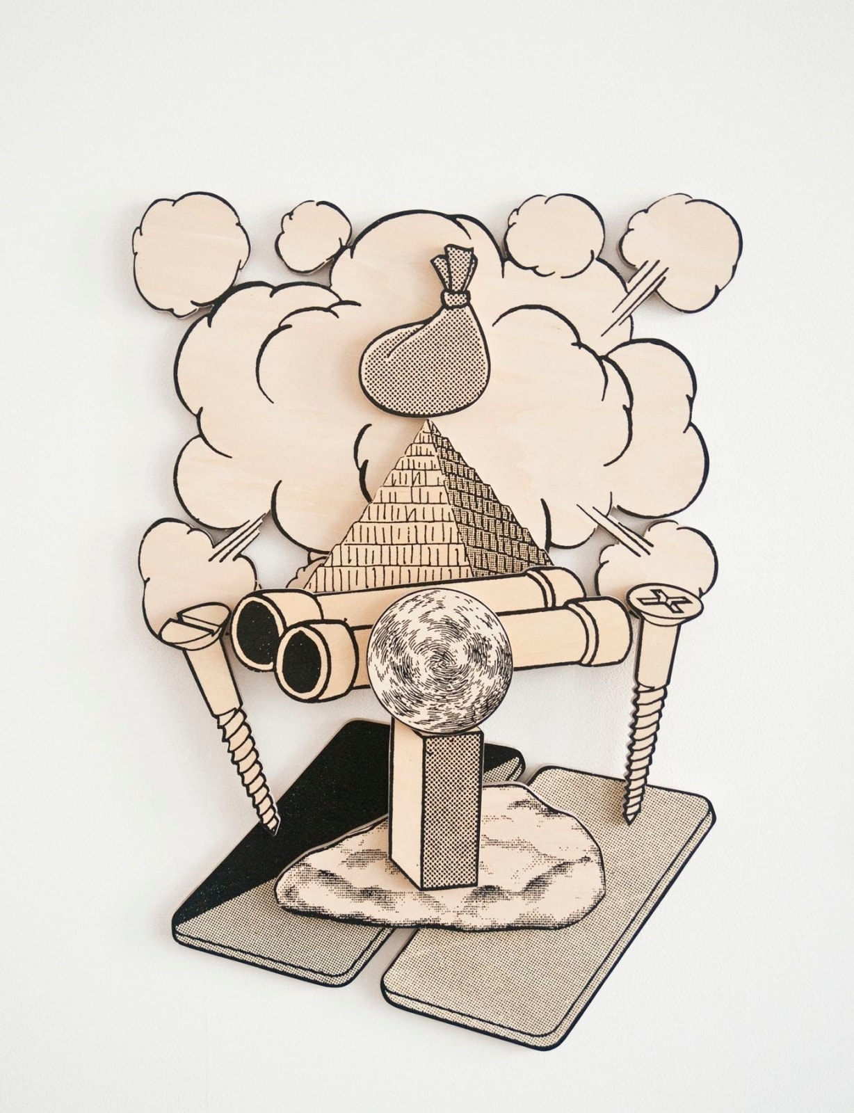 Teppei Kaneuji, Games, Dance, and the Constructions (unfinished plywood) #3, 2015