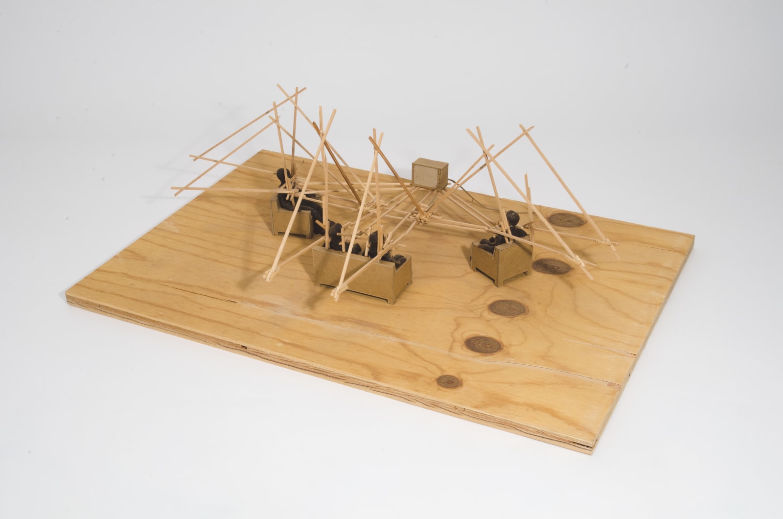 Allan Wexler, Four People Wearing a Television, 1991