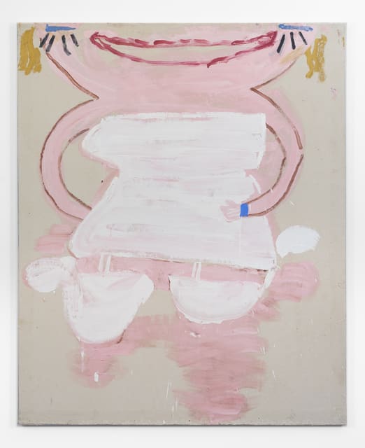Rose Wylie, White Corset, Smile, 2019