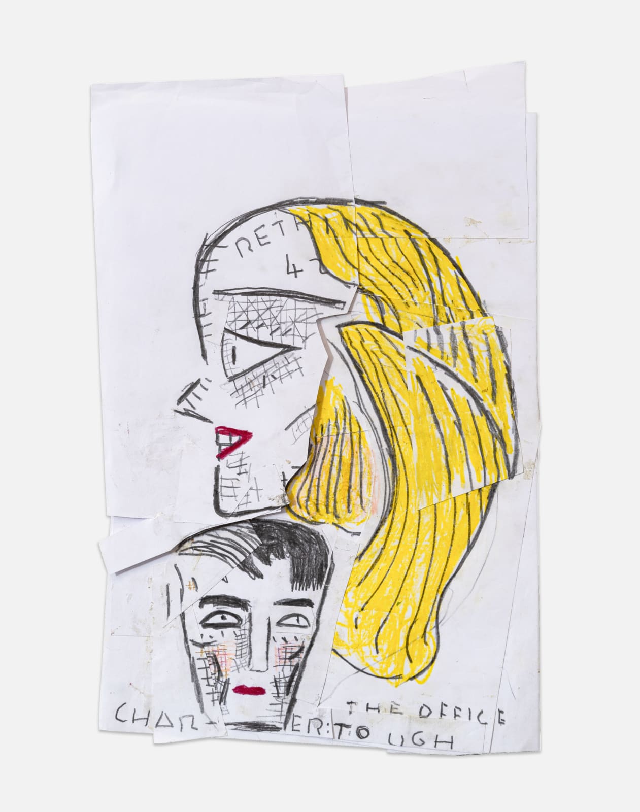 Rose Wylie, Phrenology Head, 2020