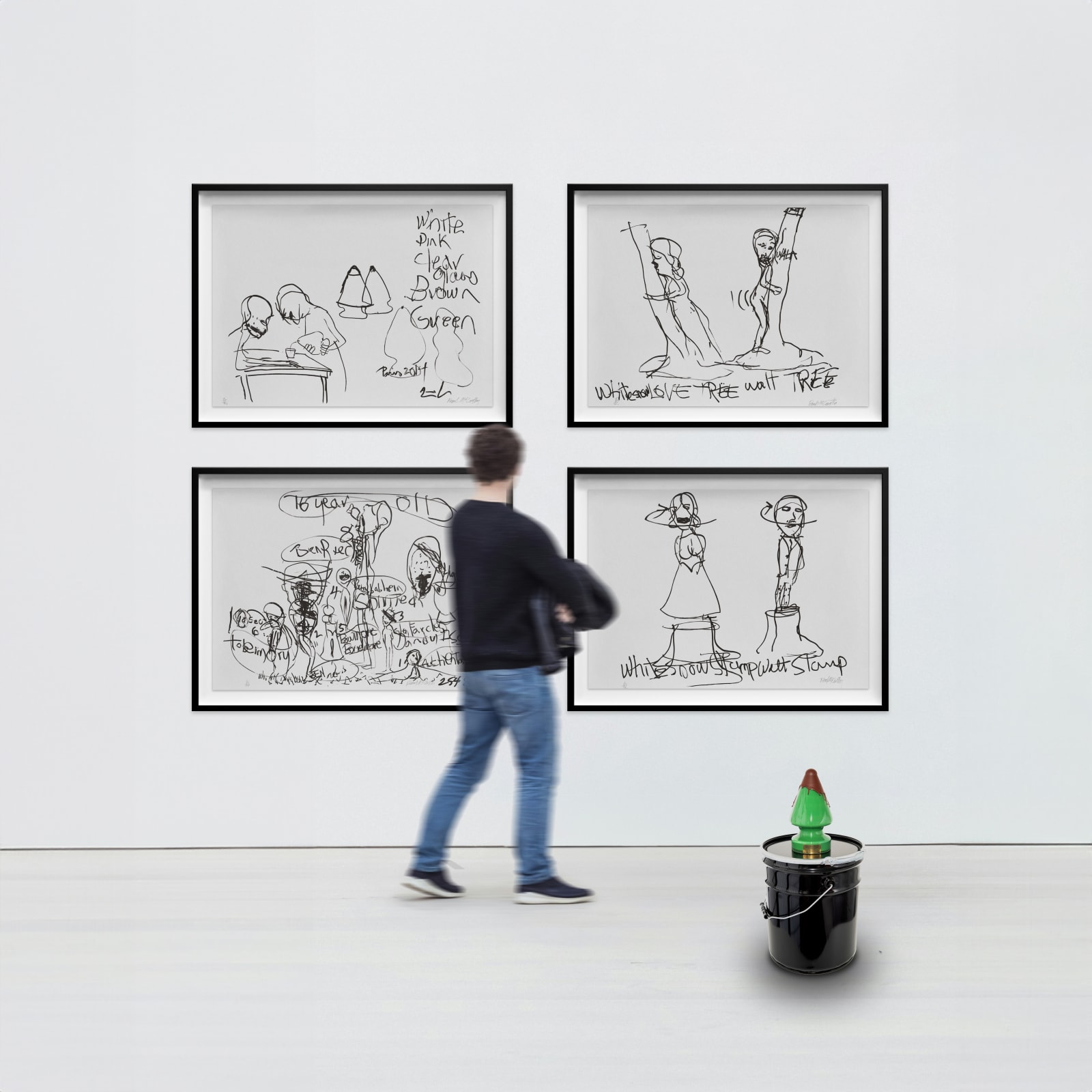 Paul McCarthy, Tree Green Plug Bottle Whisky Bucket Black - Limited Edition (Complete Suite), 2014-2024