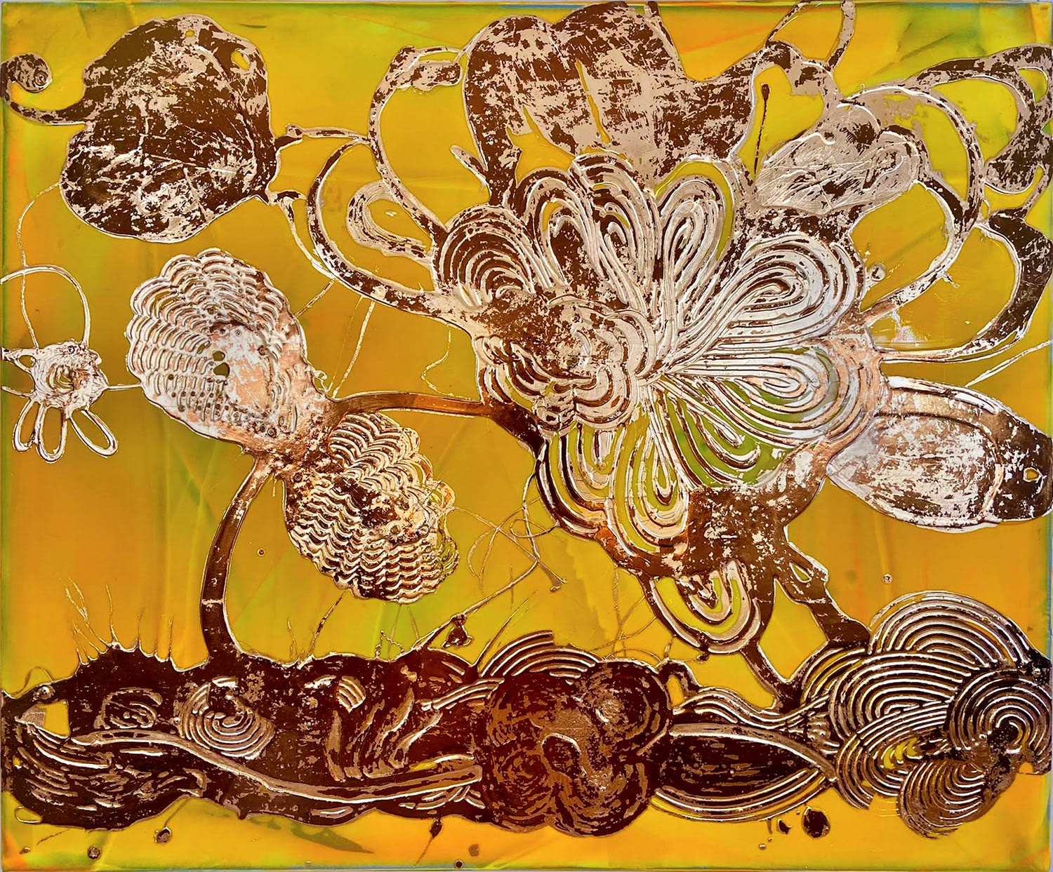 Catherine Howe, Luminous Painting (Amber, Gold and Bronze), 2025