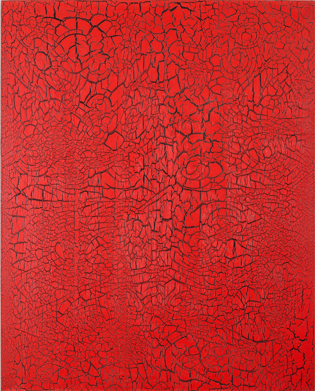 Ed Moses, Red over Black, 2012