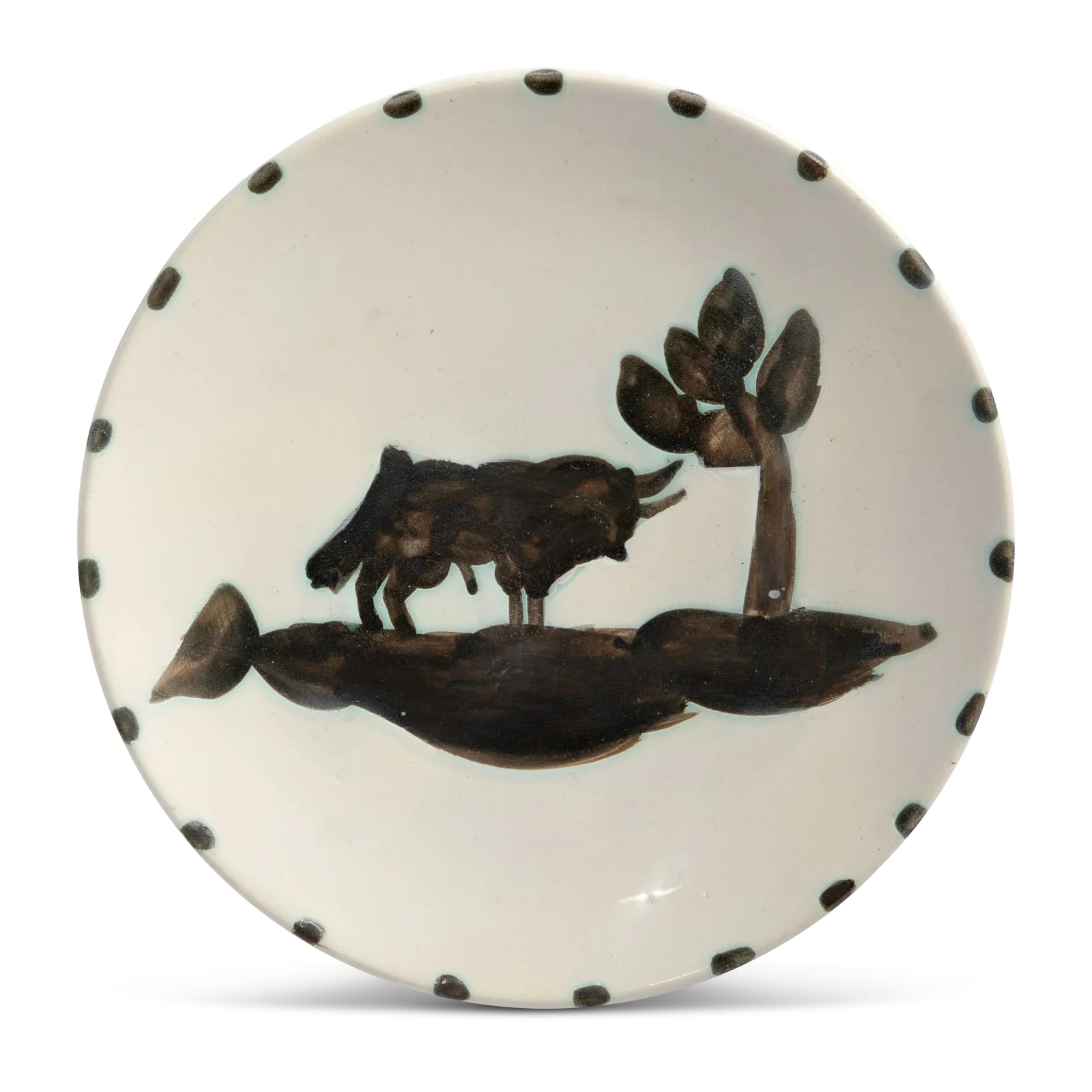 Pablo Picasso, Taureau sous l'arbre (A.R. 159), 1952