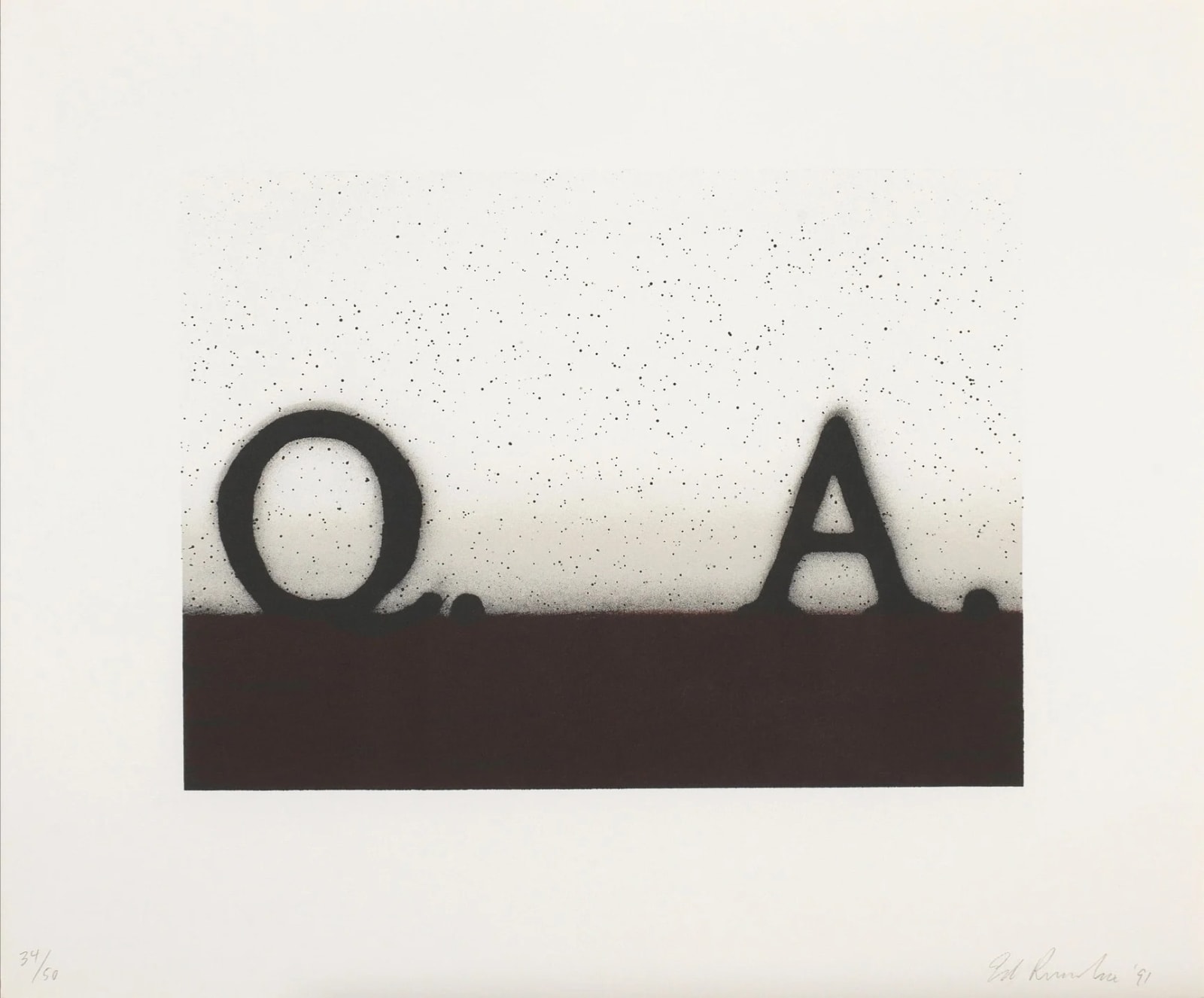 Ed Ruscha, Question & Answer, 1991