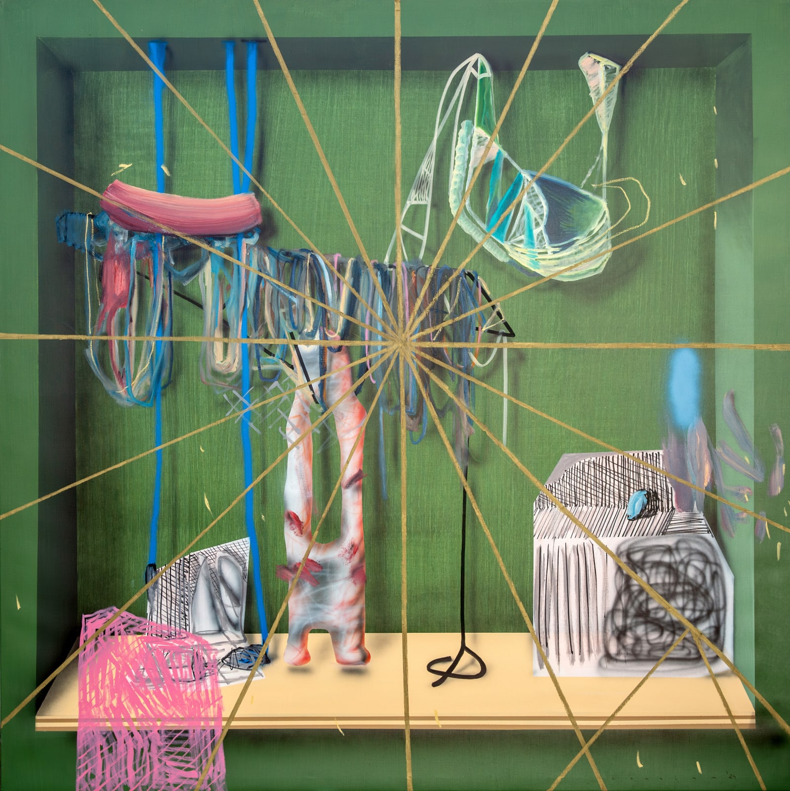 Laurian Popa, Green wall, 2024