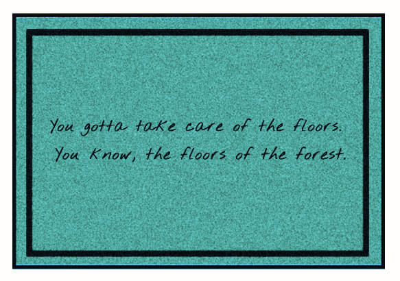 Sophie Kovel, Welcome (You gotta take care of the floors. You know, the floors of the forest.), 2018-2021