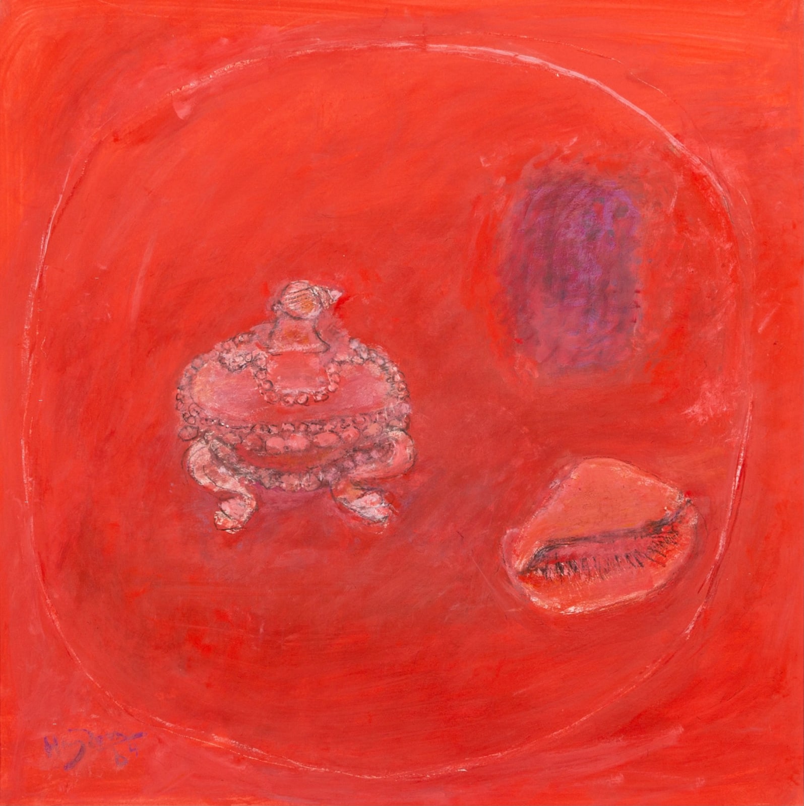 Henri Hayden, Étude en rouge, 1964