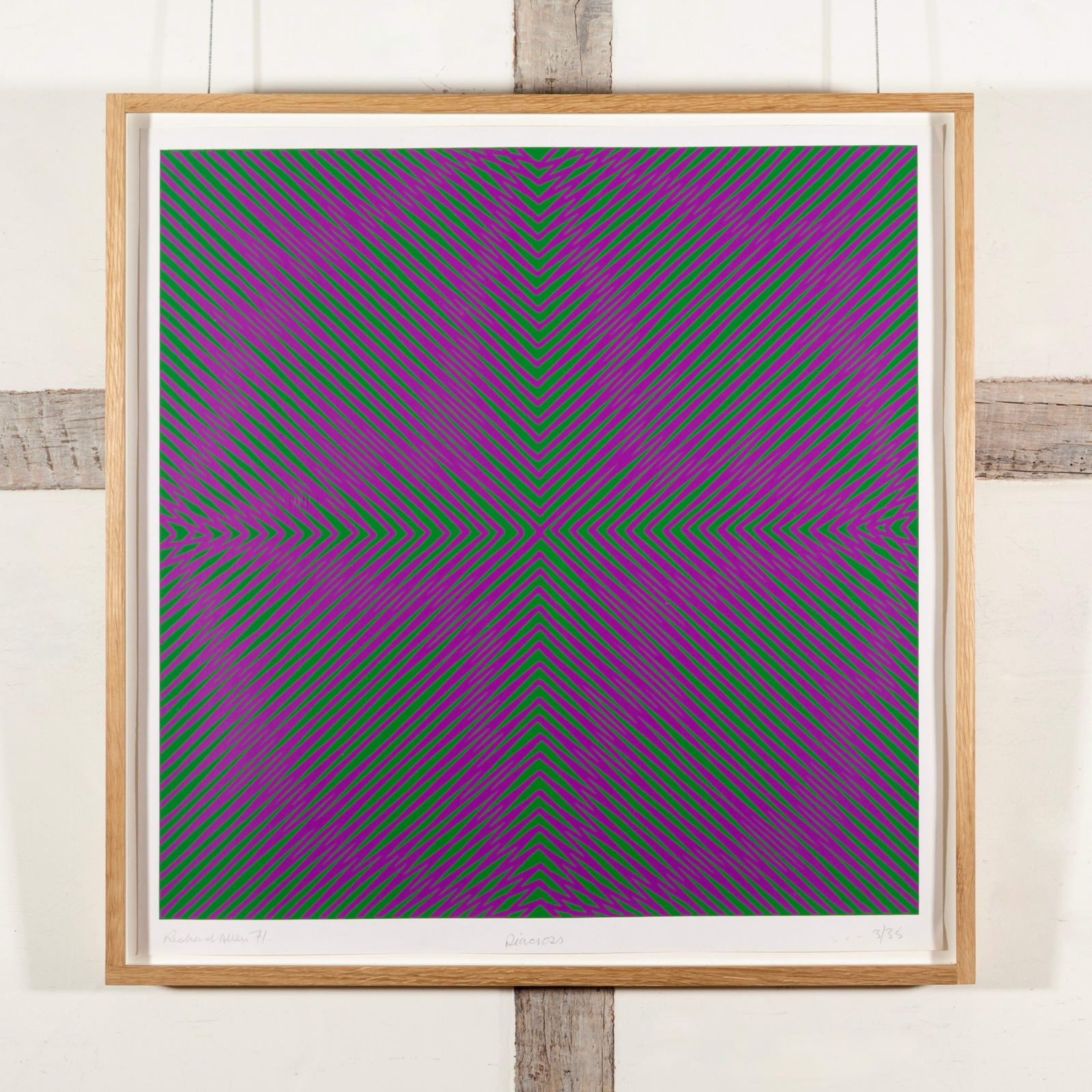 Richard Allen, Diacross (Green and Magenta), 1971