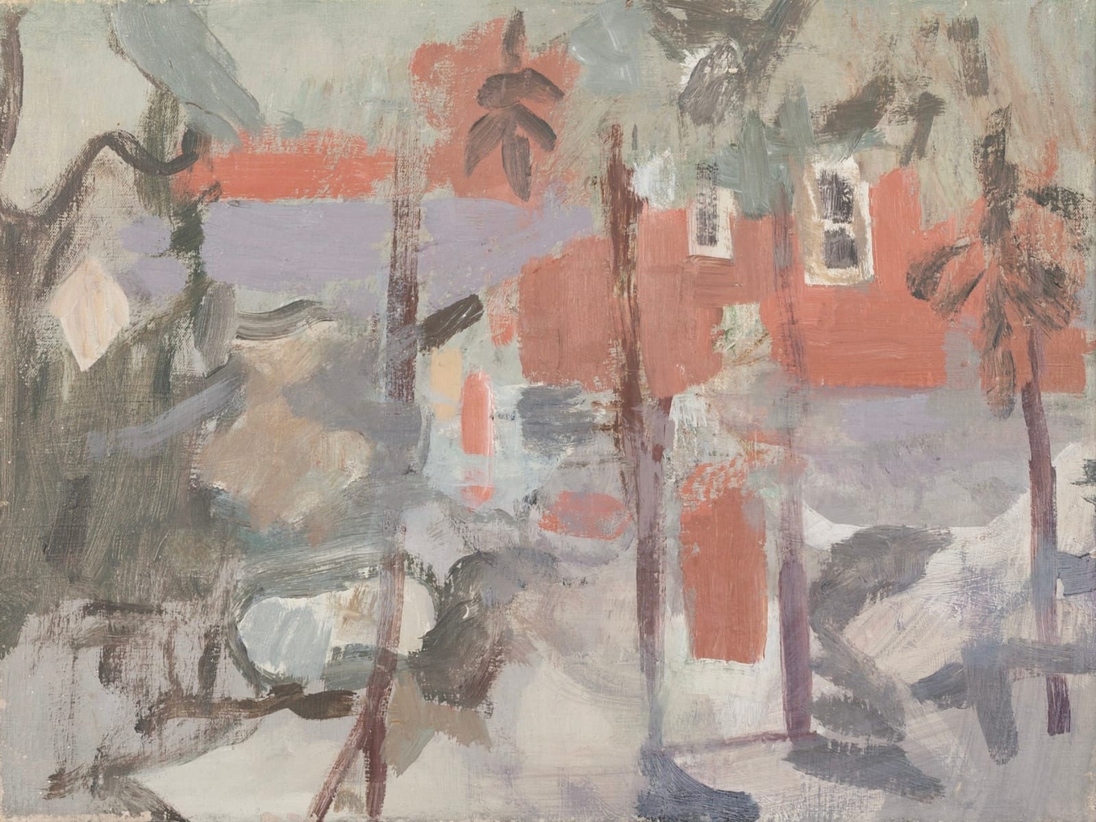Mary Potter, House Through Trees, 1950s, circa