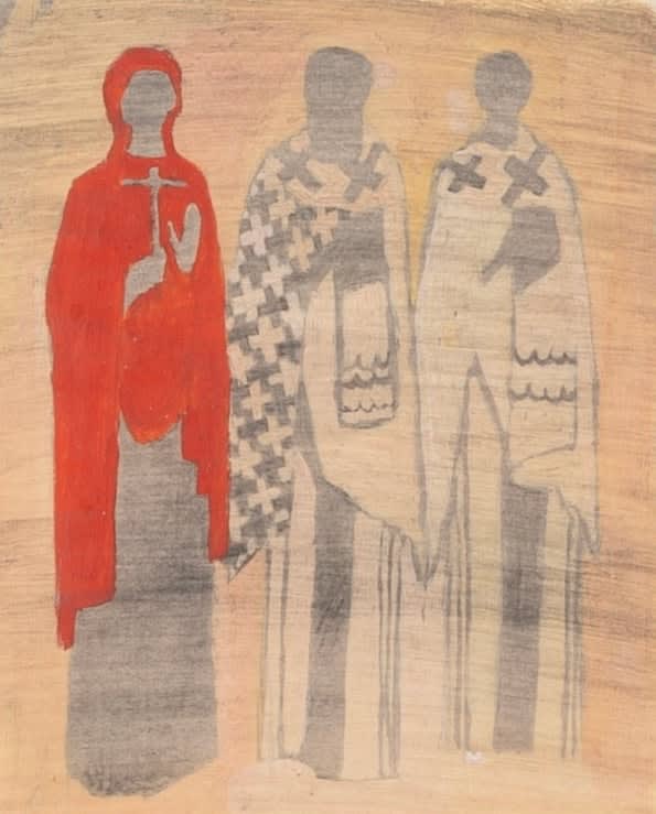 Victoria Crowe, Iconography Study IV: Three Figures, 1967/8