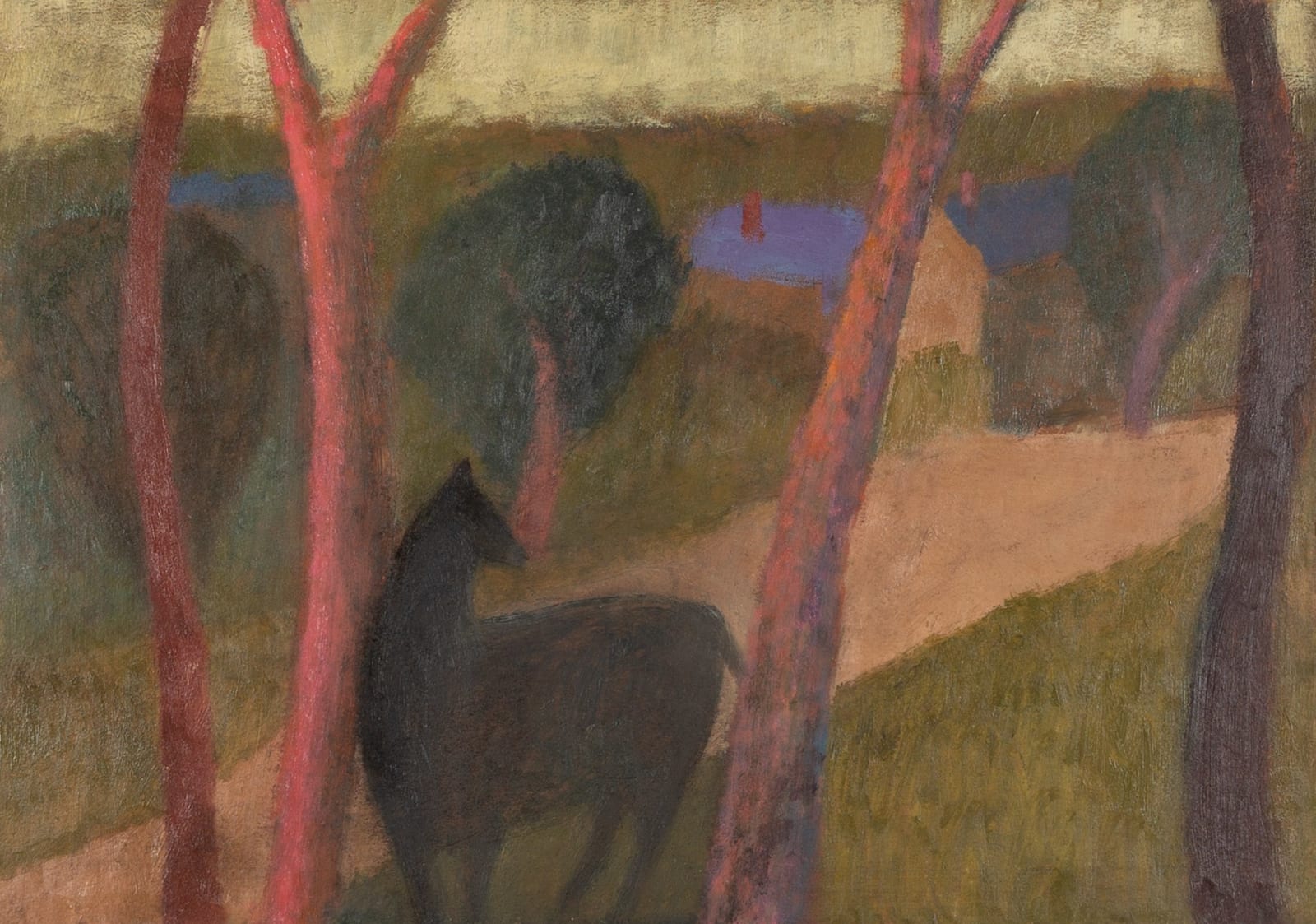 Nicholas Turner, Horse and Blue Roofs, 2024-2025