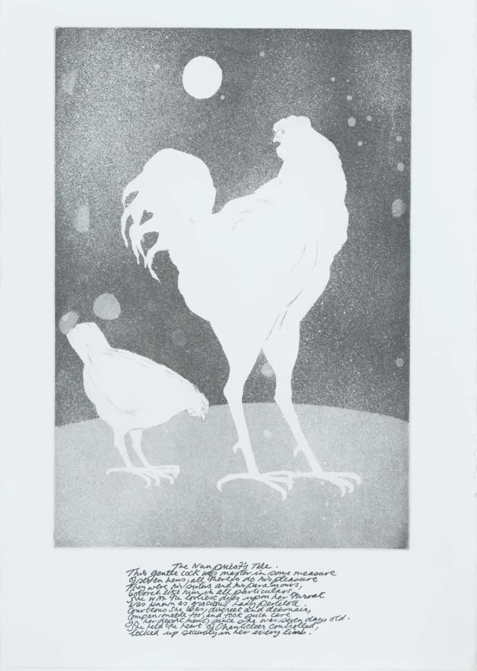 Elisabeth Frink, The Canterbury Tales II, The Nun's Priest's Tale, 1971-2
