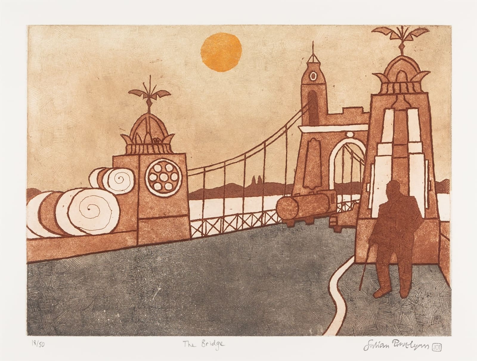 Julian Trevelyan, The Bridge, Hammersmith, 1985
