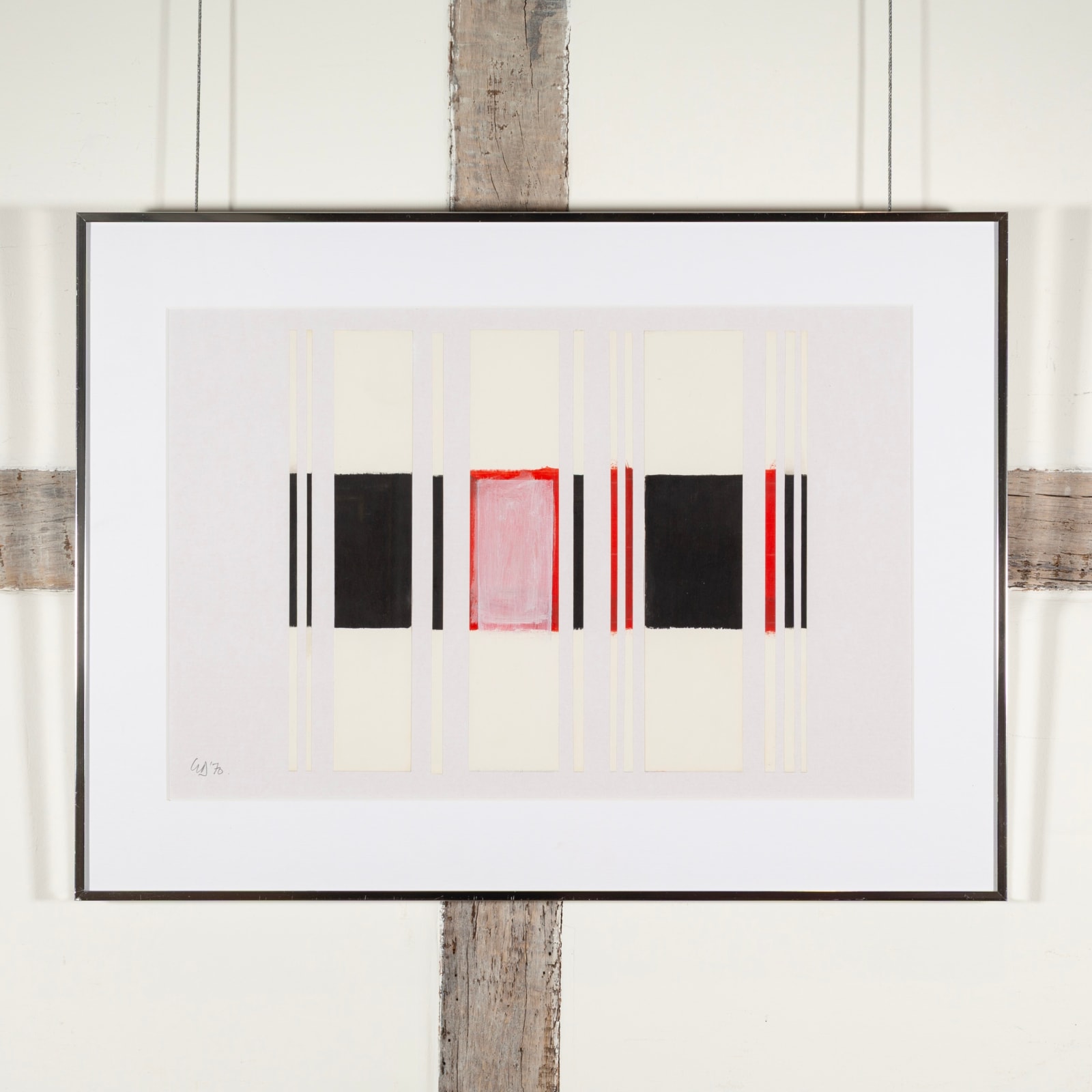 George Dannatt, Vertical Motif in Red and Black, 1970-1989