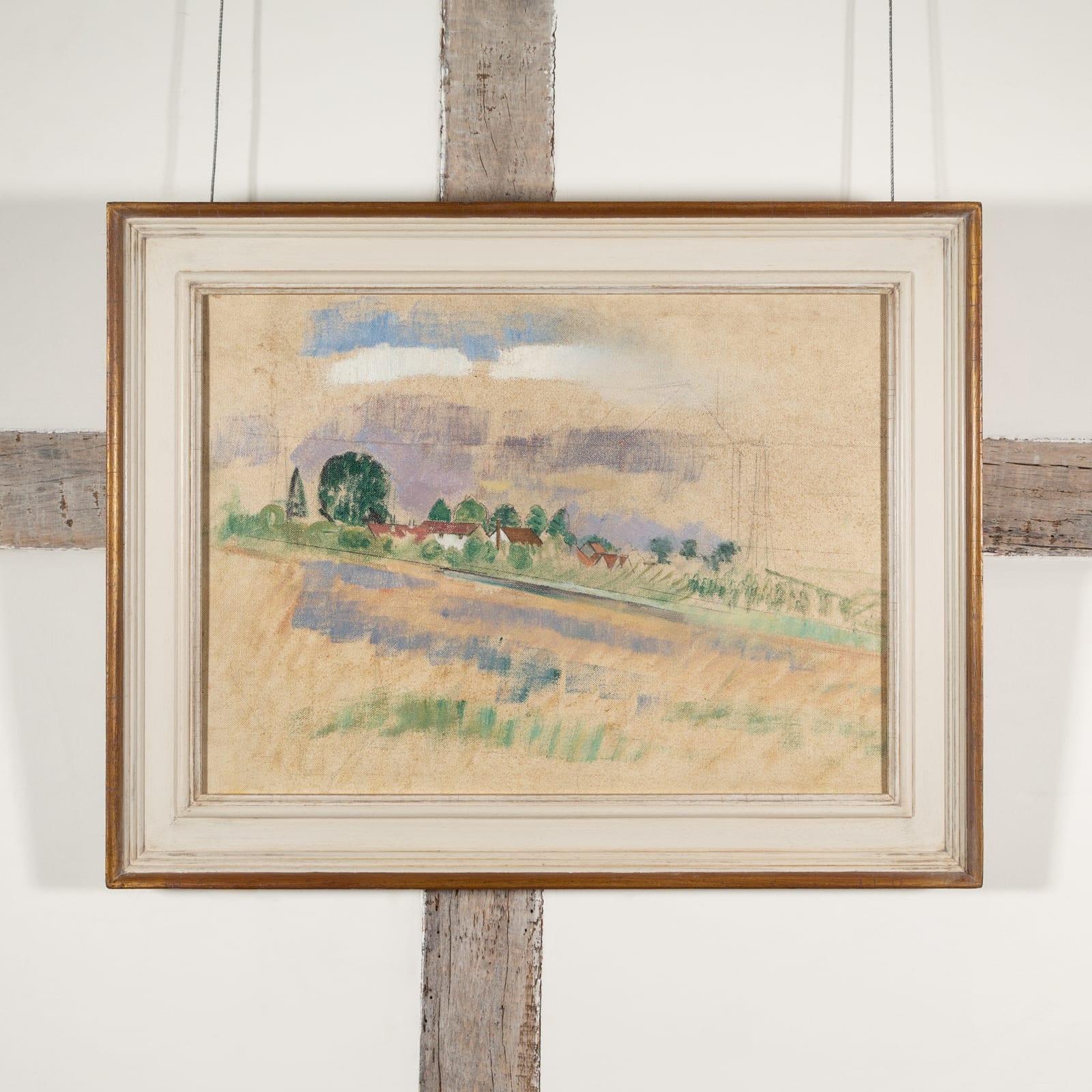 Gilbert Spencer, Village in a Landscape, 1950s, circa