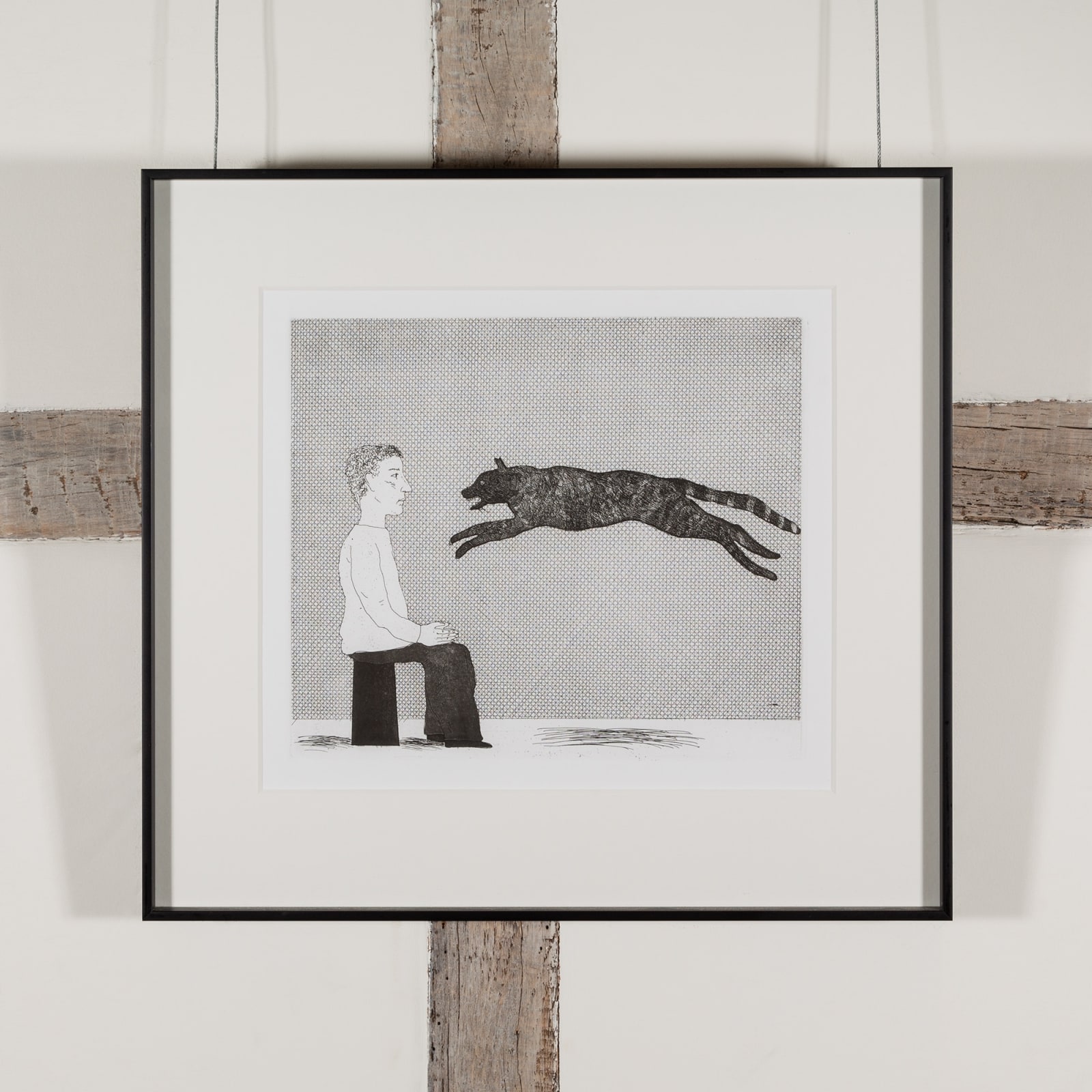 David Hockney, A Black Cat Leaping, 1969-1970