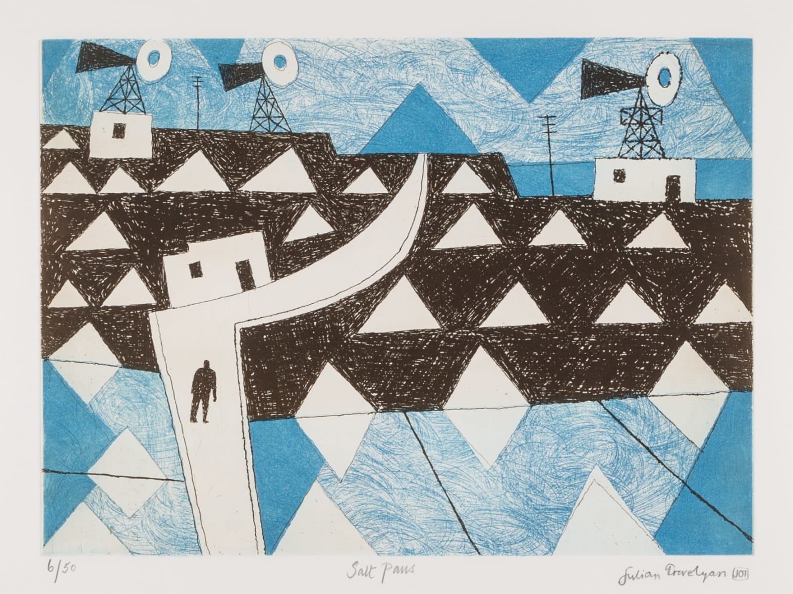 Julian Trevelyan, Salt Pans, 1977