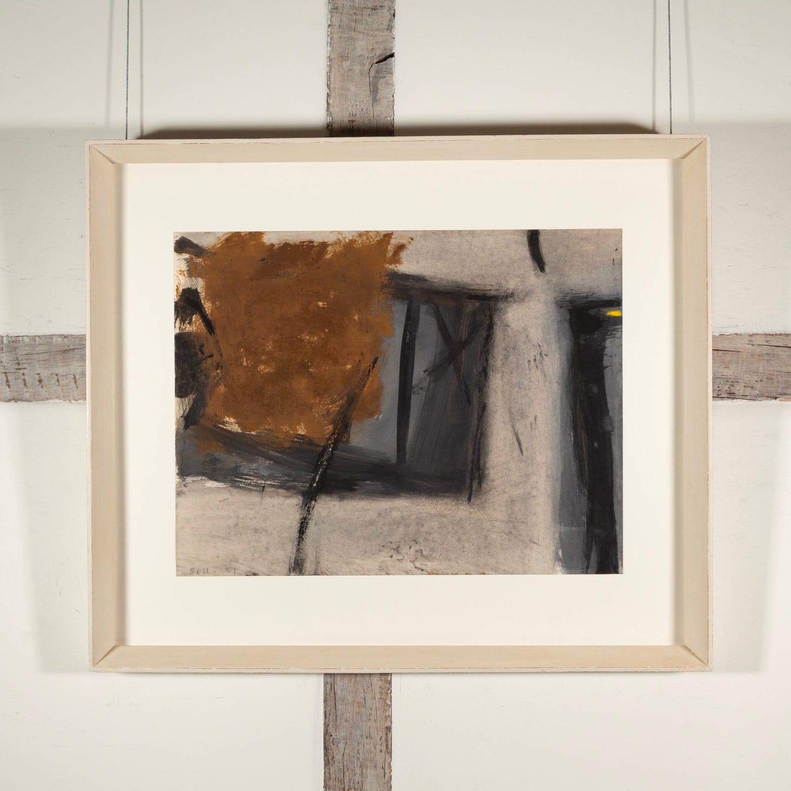 Trevor Bell, Raw Sienna on Grey, 1959