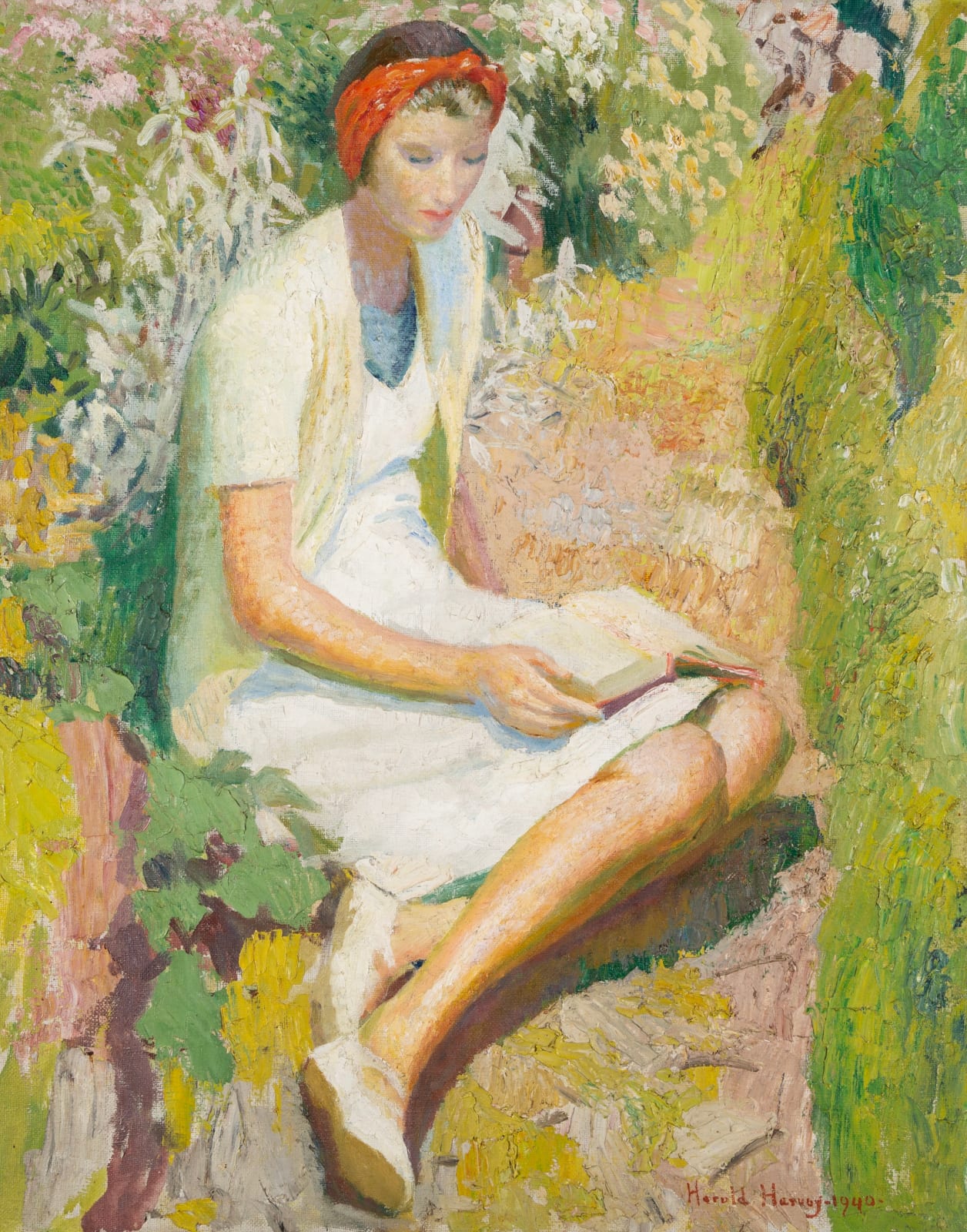 Harold Harvey, Summer, In the Garden, 1940
