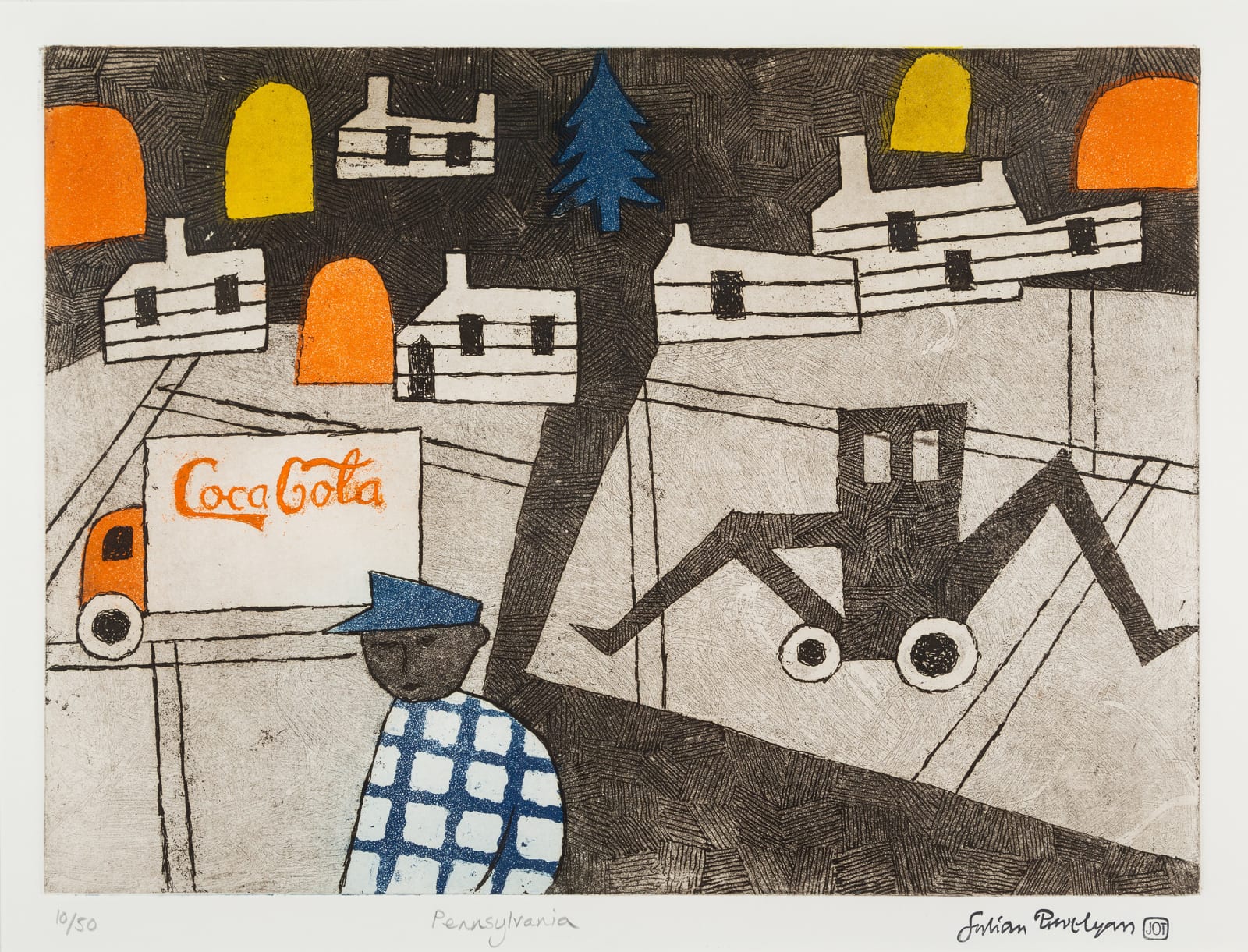 Julian Trevelyan, Pennsylvania, from the America Series, 1982